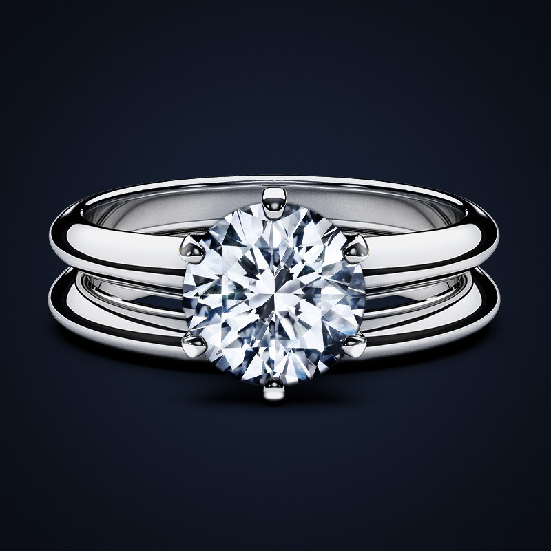 Unique white gold engagement rings