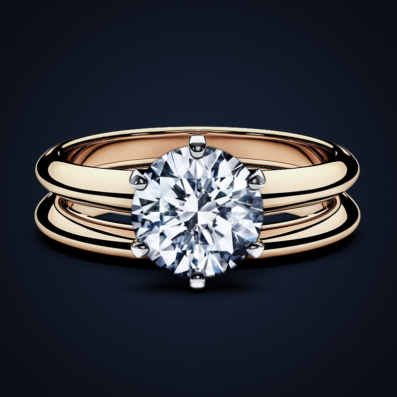 Unique yellow gold engagement rings