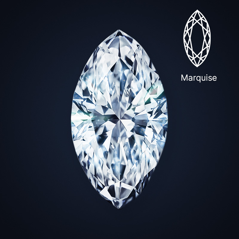 Marquise-cut diamonds