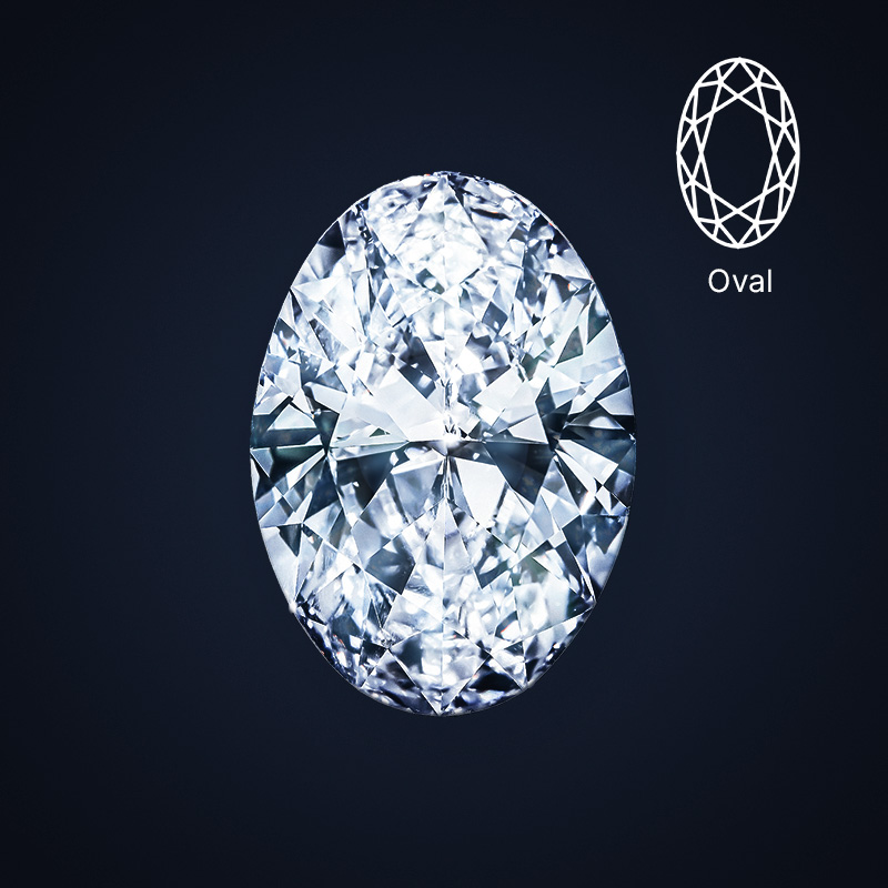 Oval cut diamonds