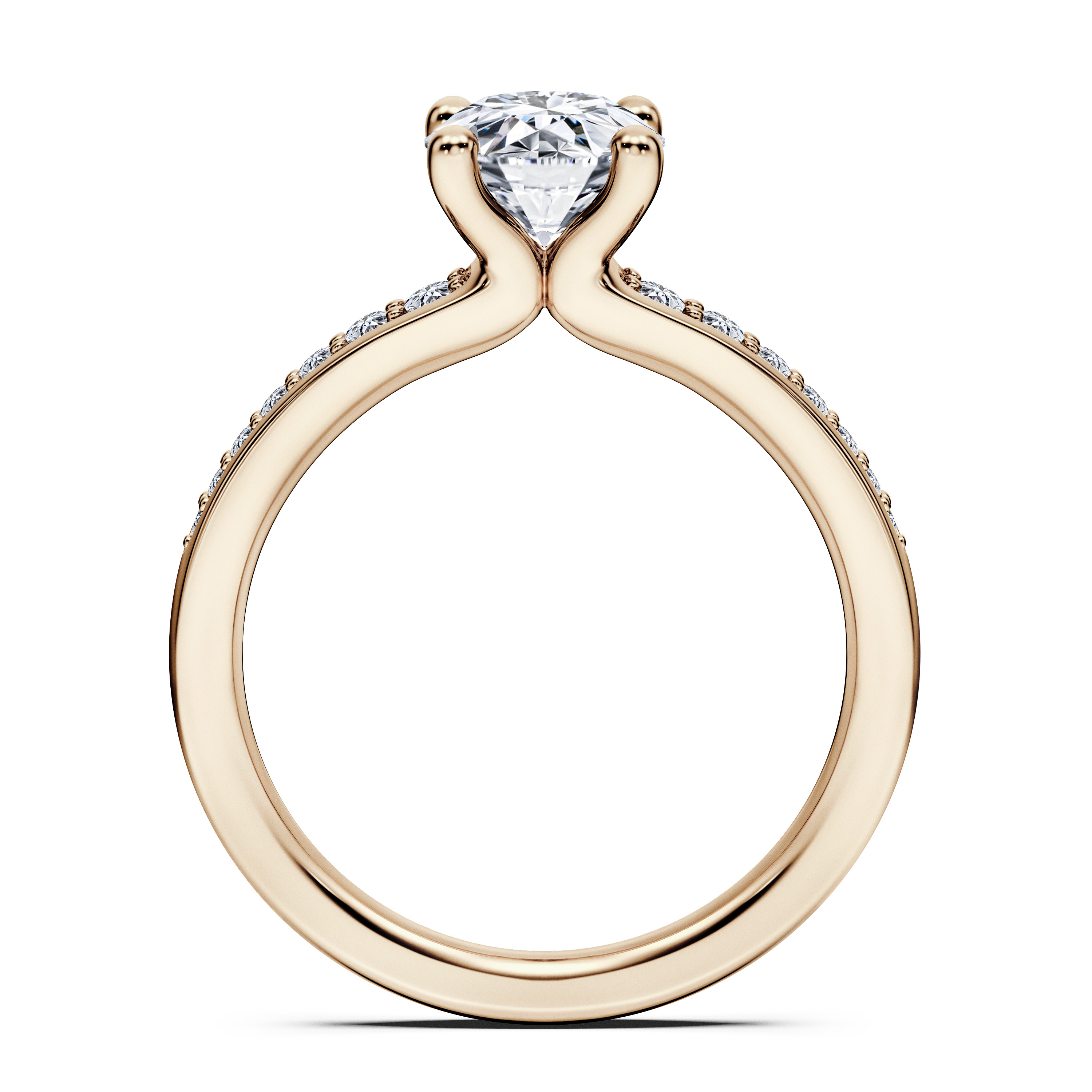Spark Side Stones Diamond Engagement Ring in 18ct Yellow Gold with Round Centre Stone Alternate shot 4