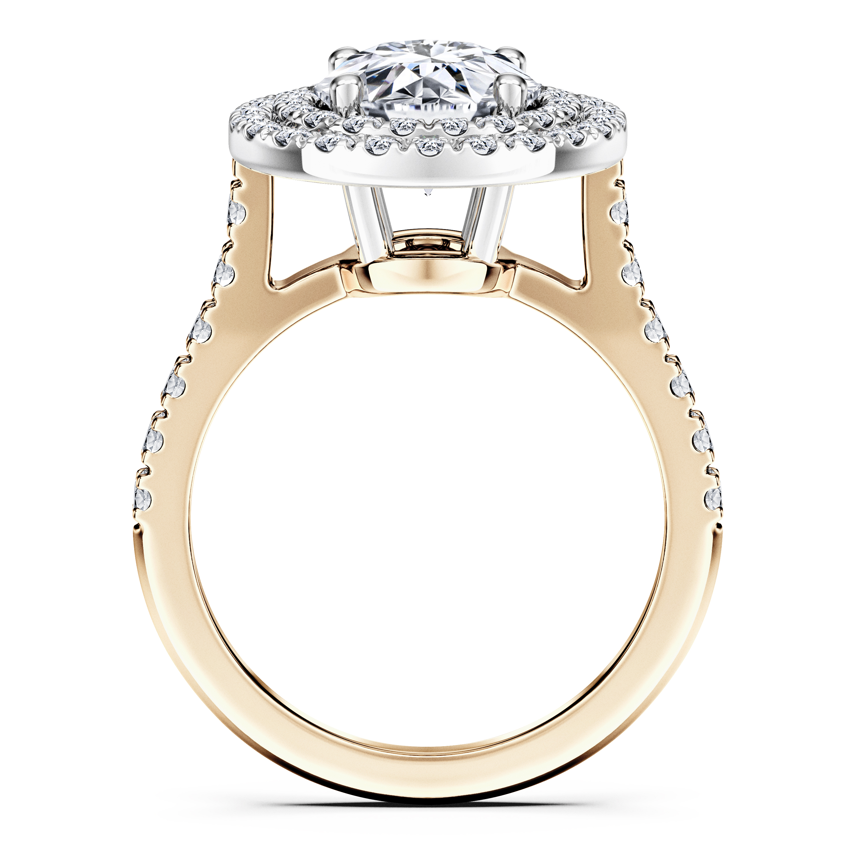 Celestial Halo Diamond Engagement Ring in 18ct Yellow Gold with Round Centre Stone Alternate shot 4
