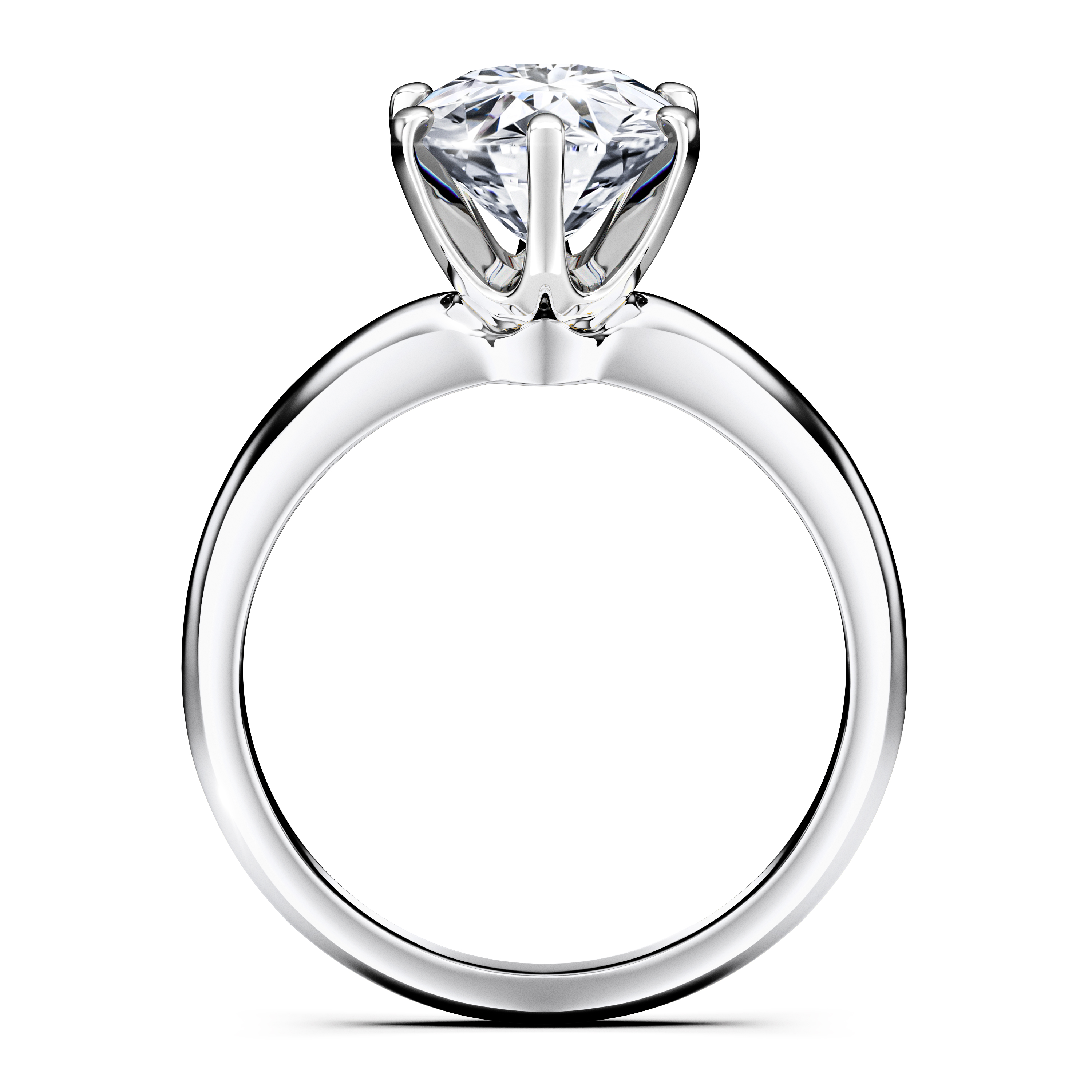 The Moon Ocean Solitaire Diamond Engagement Ring in Platinum with Round Centre Stone Alternate shot 4