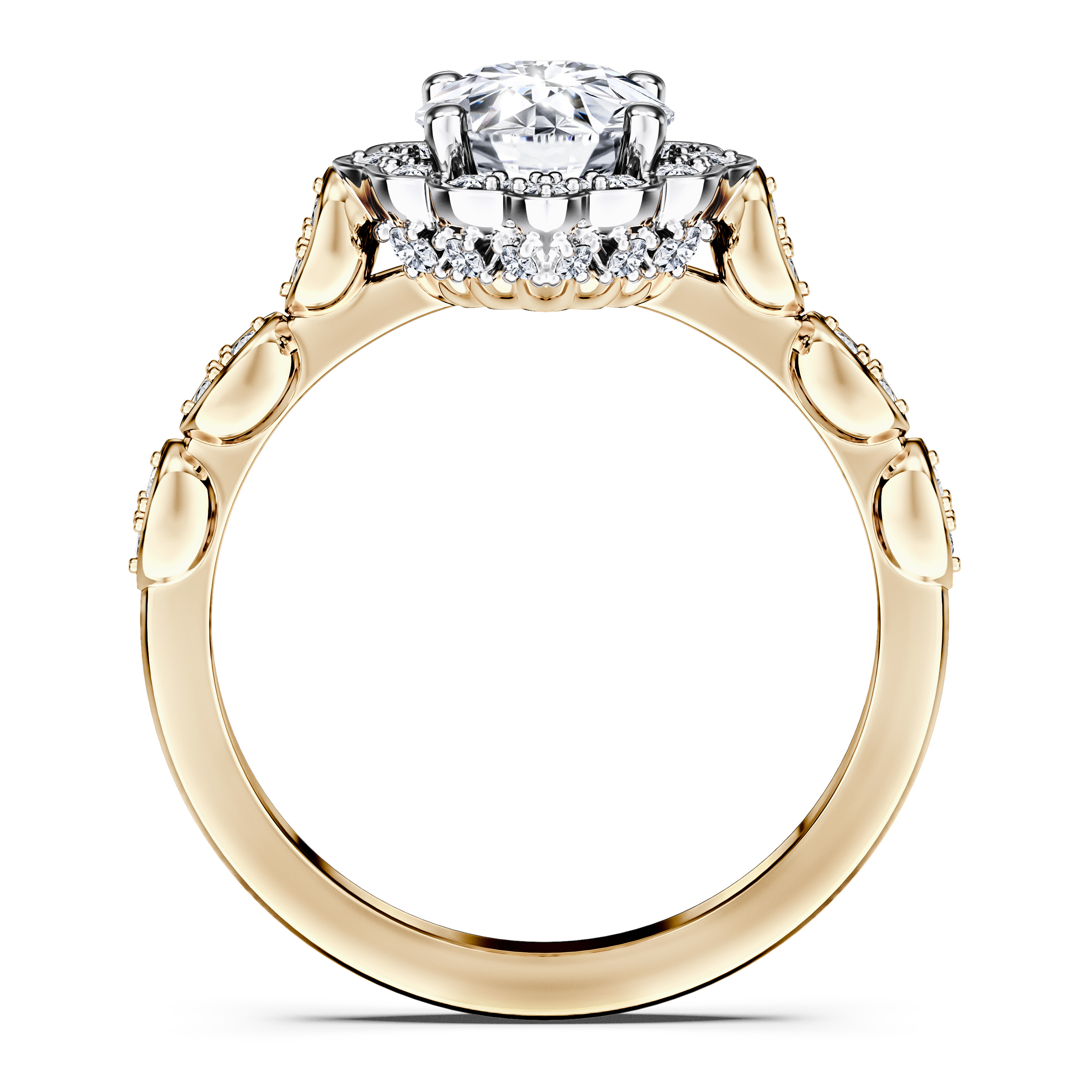 Meridian Vintage Diamond Engagement Ring in 18ct Yellow Gold with Round Centre Stone Alternate shot 4