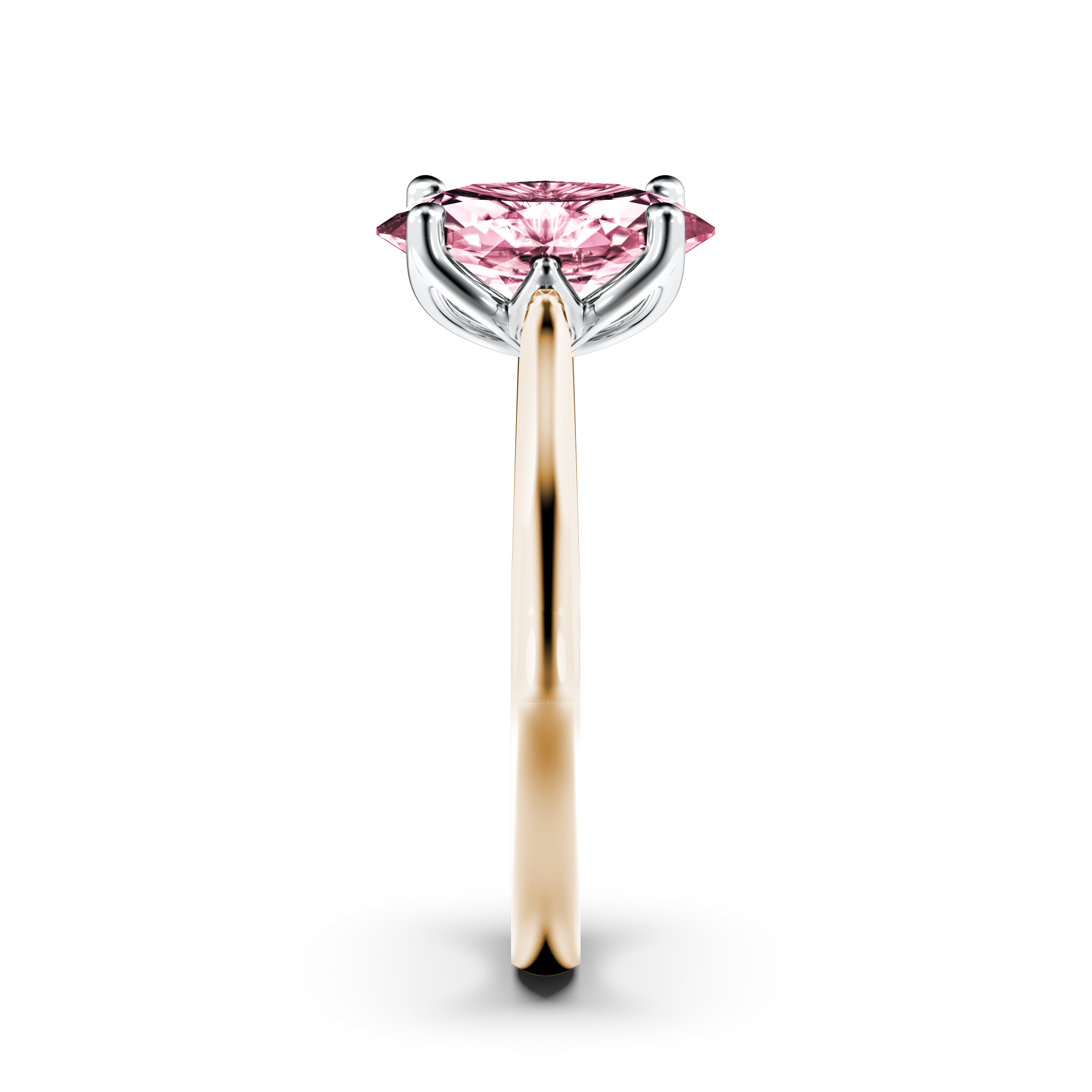 The Moon Ocean Solitaire Diamond Engagement Ring in 18ct Yellow Gold with Oval Centre Stone Alternate shot 2