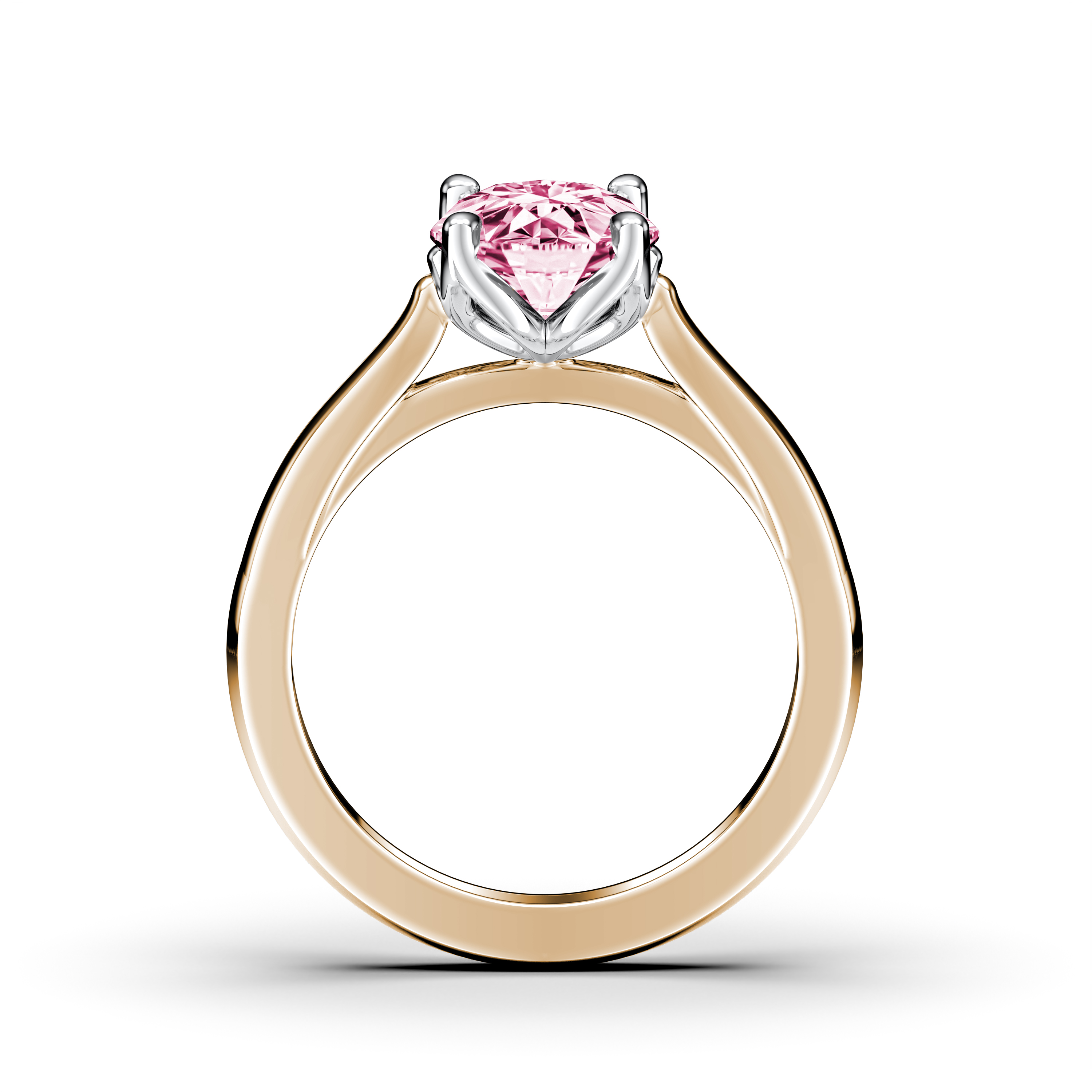 The Moon Ocean Solitaire Diamond Engagement Ring in 18ct Yellow Gold with Oval Centre Stone Alternate shot 3