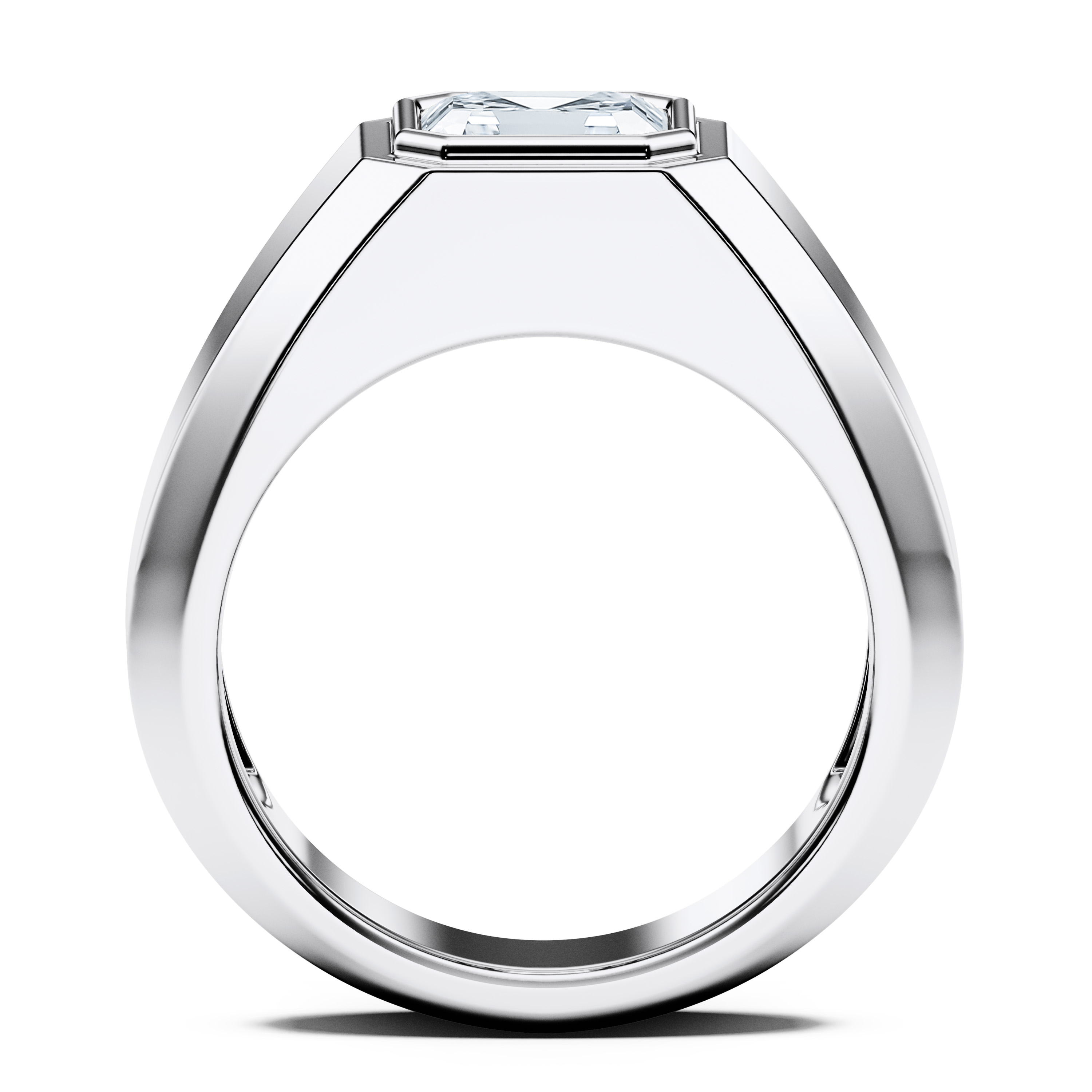 Heirloom Solitaire Diamond Engagement Ring in 18ct White Gold with Asscher Centre Stone Alternate shot 3