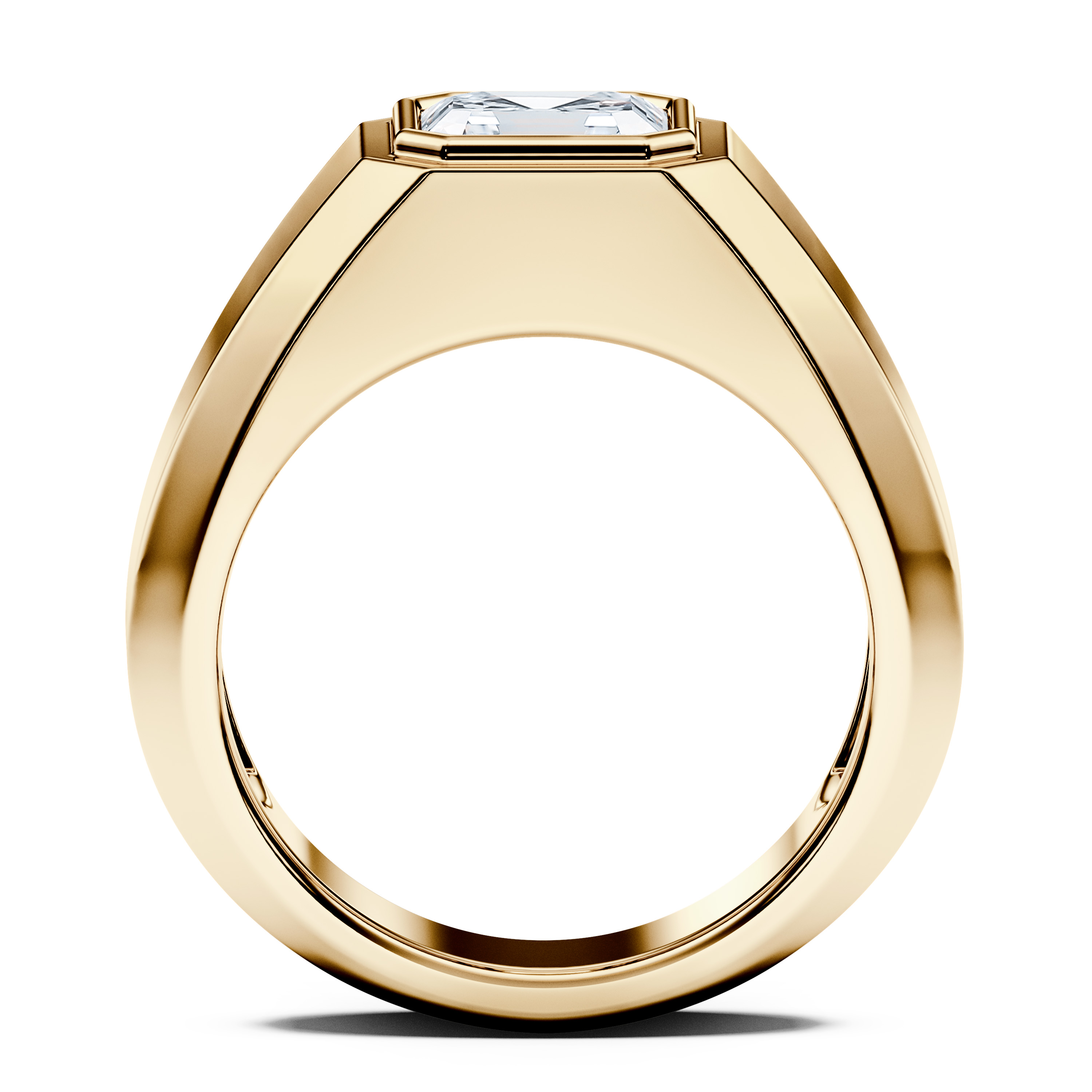 Heirloom Solitaire Diamond Engagement Ring in 18ct Yellow Gold with Asscher Centre Stone Alternate shot 3