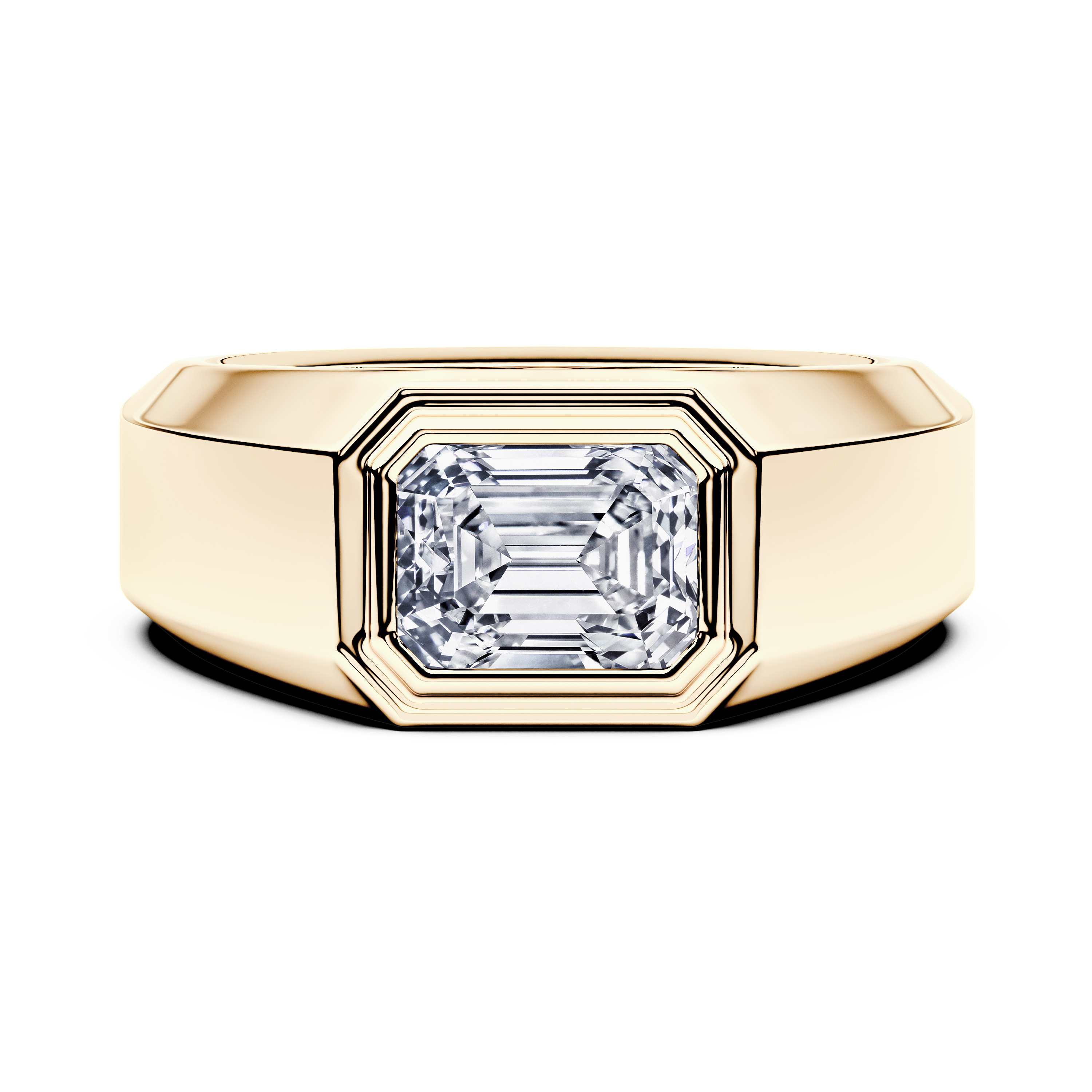 Solitaire, 18ct Yellow Gold Diamond Engagement Ring Heirloom Ring Emerald