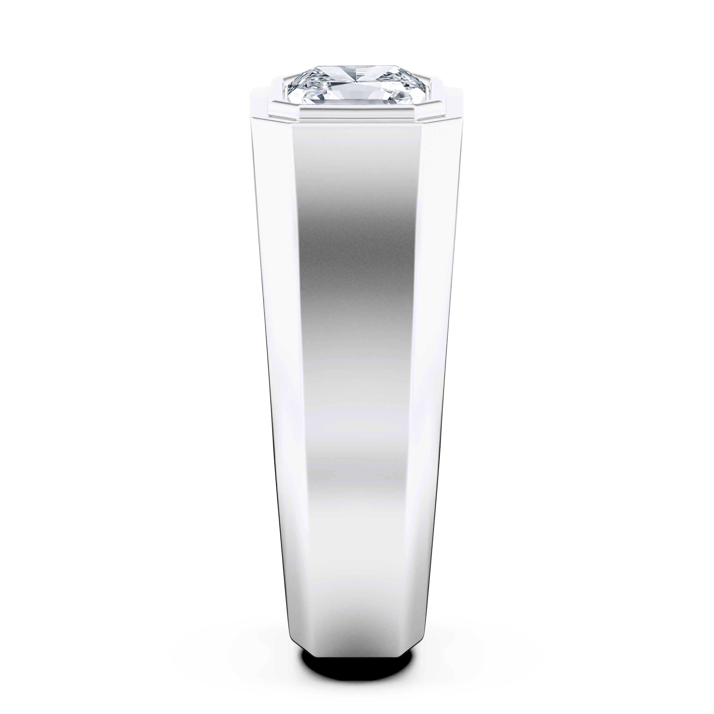 Heirloom Solitaire Diamond Engagement Ring in 18ct White Gold with Radiant Centre Stone Alternate shot 4