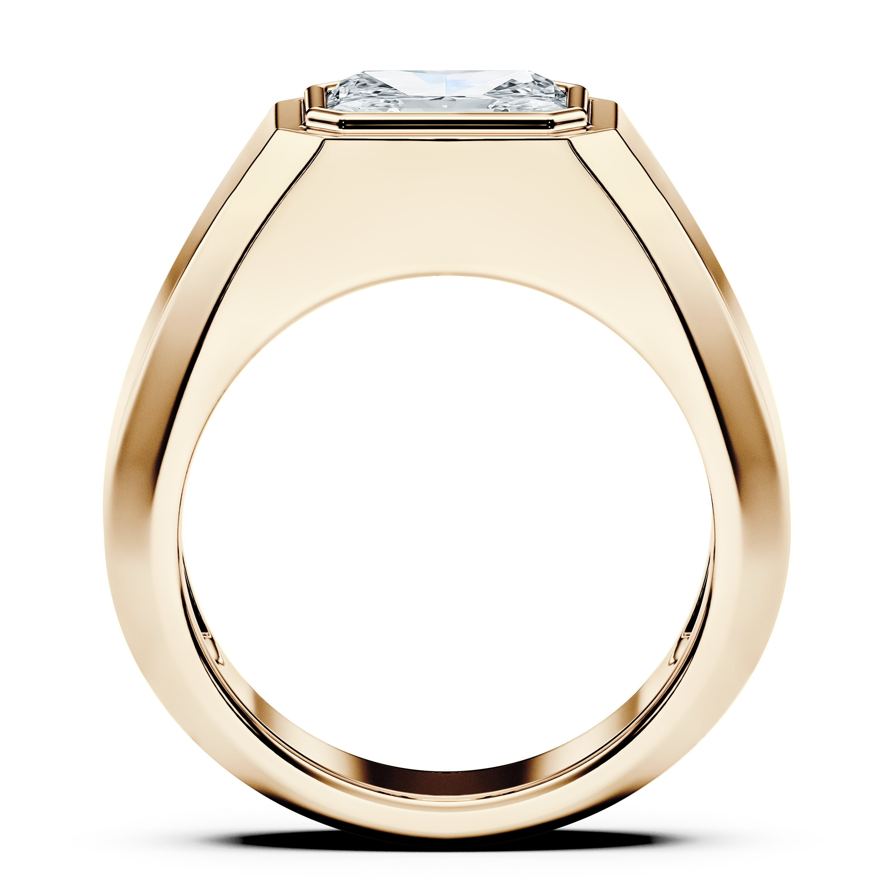 Heirloom Solitaire Diamond Engagement Ring in 18ct Yellow Gold with Radiant Centre Stone Alternate shot 3
