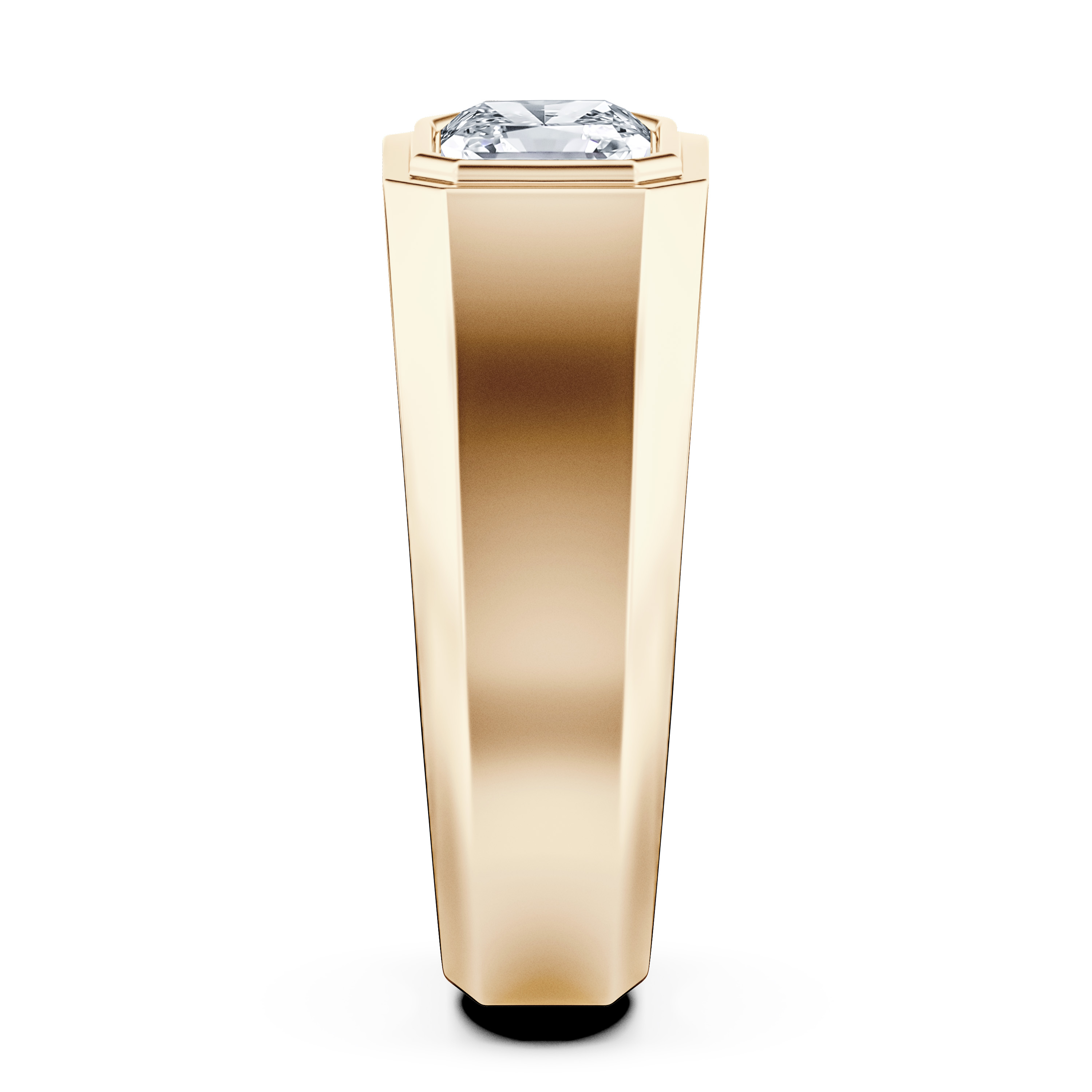 Heirloom Solitaire Diamond Engagement Ring in 18ct Yellow Gold with Radiant Centre Stone Alternate shot 4