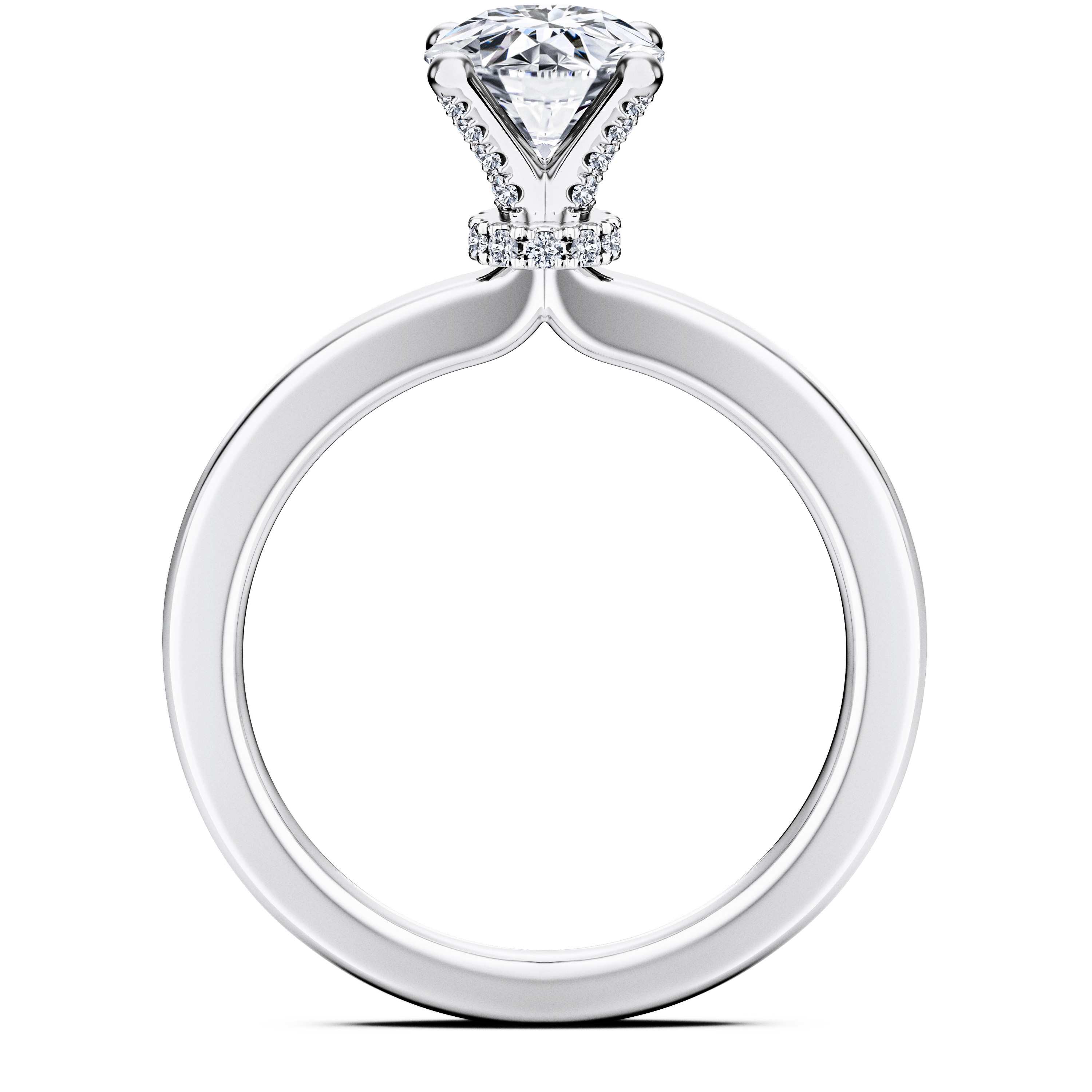 Euphoria Solitaire Diamond Engagement Ring in 18ct White Gold with Round Centre Stone Alternate shot 4