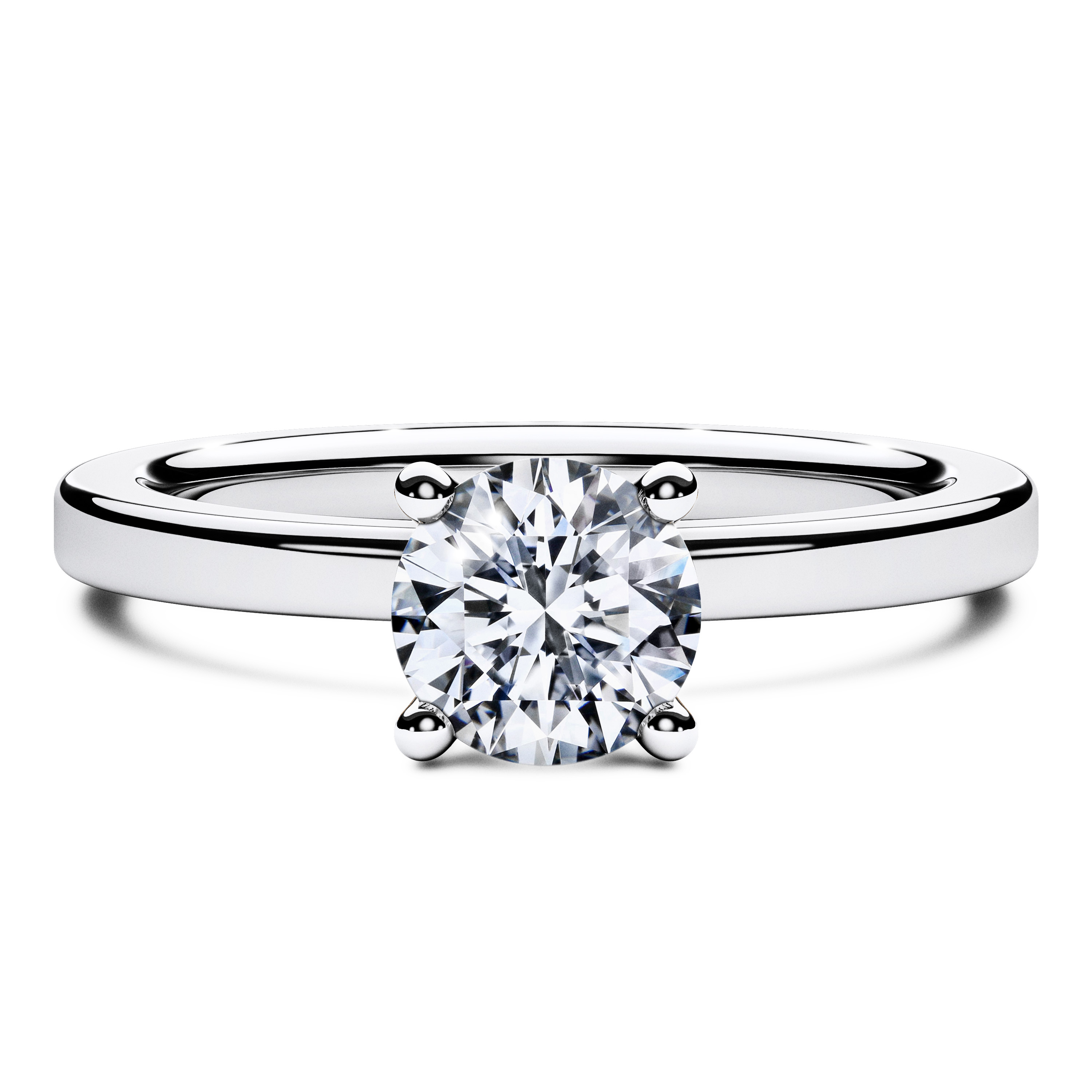 Solitaire, Platinum Diamond Engagement Ring Euphoria Solitaire Ring Round