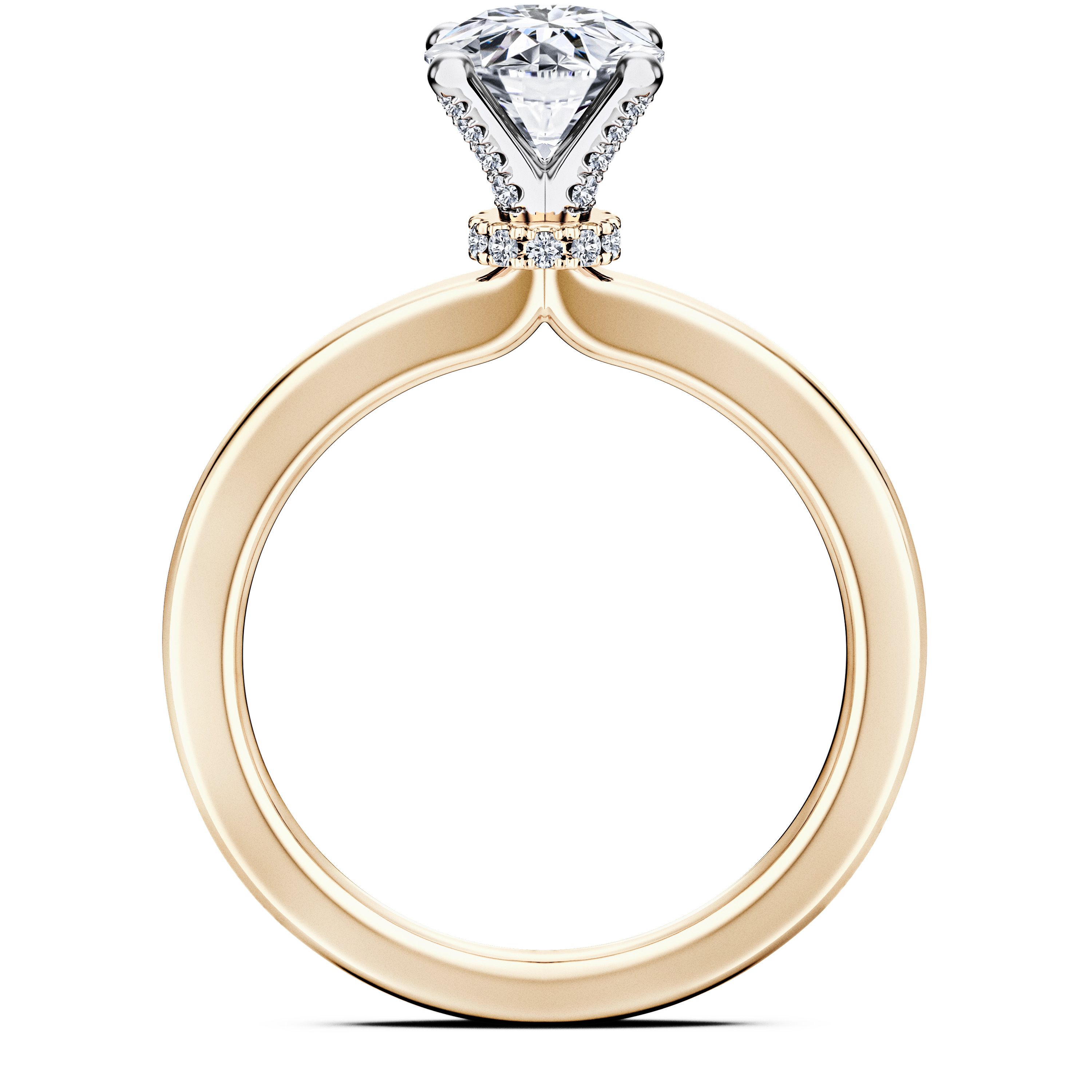 Euphoria Solitaire Diamond Engagement Ring in 18ct Yellow Gold with Round Centre Stone Alternate shot 4