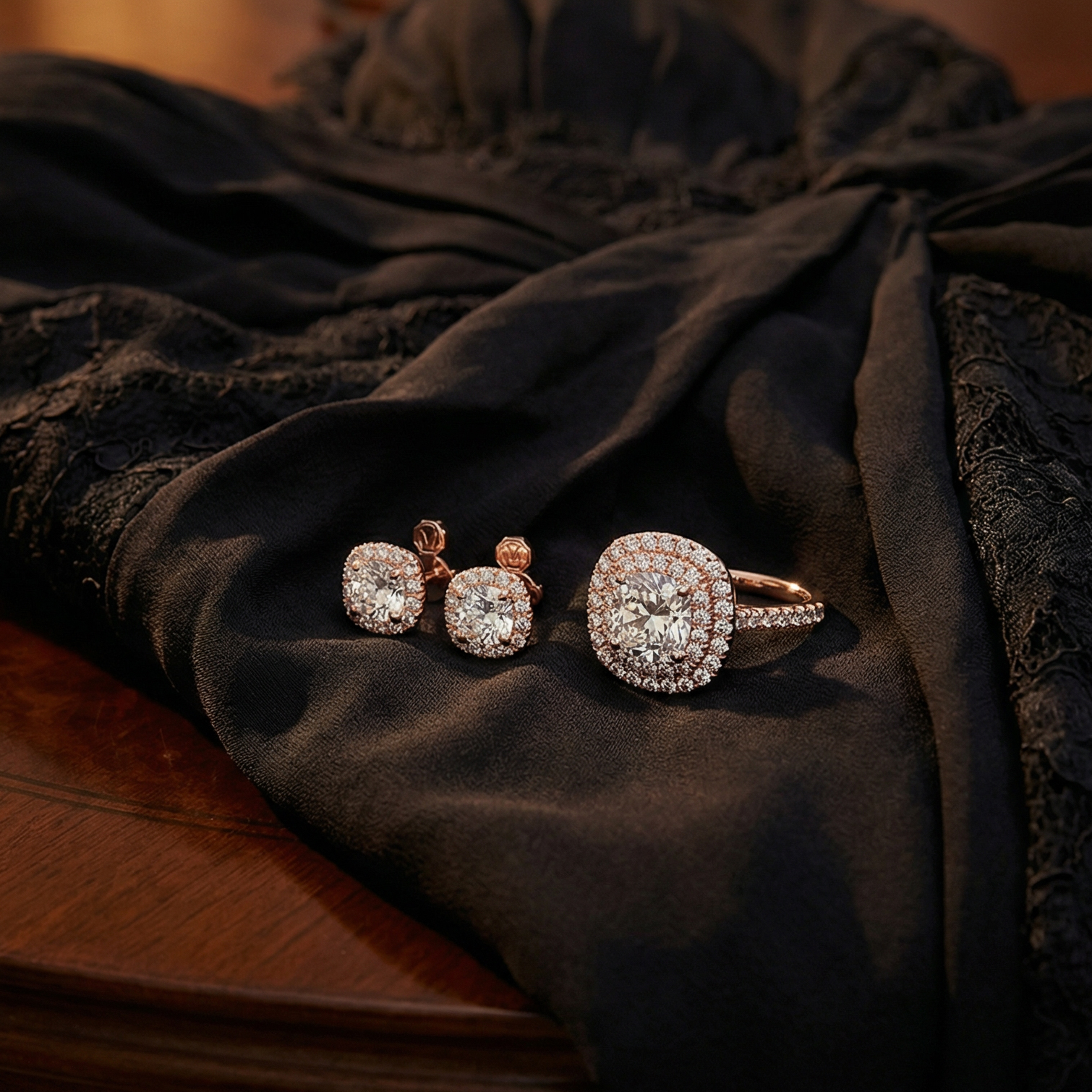 Celestial Halo Diamond Engagement Ring in 18ct Rose Gold with Cushion Centre Stone Alternate shot 6