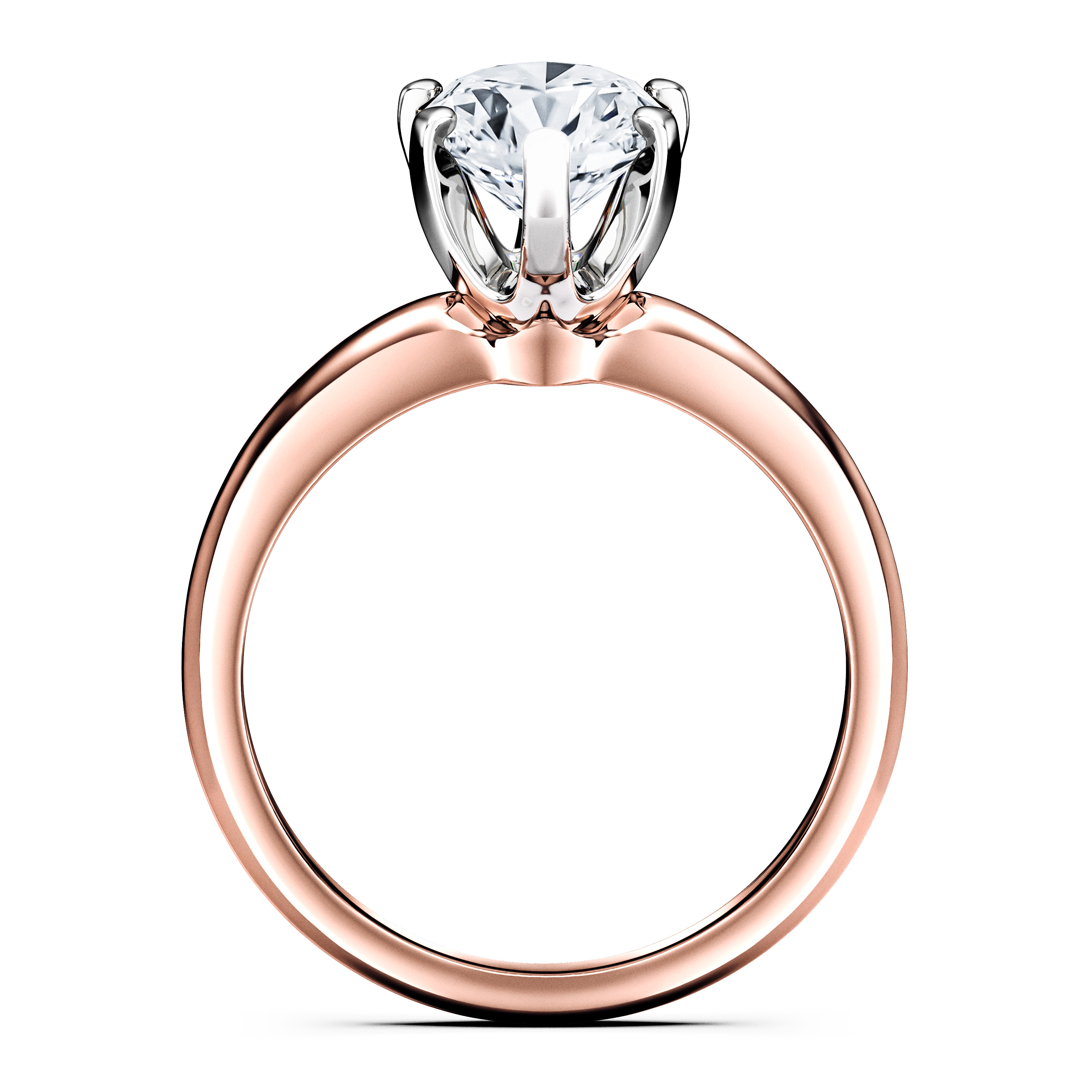The Moon Ocean Solitaire Diamond Engagement Ring in 18ct Rose Gold with Pear Centre Stone Alternate shot 4