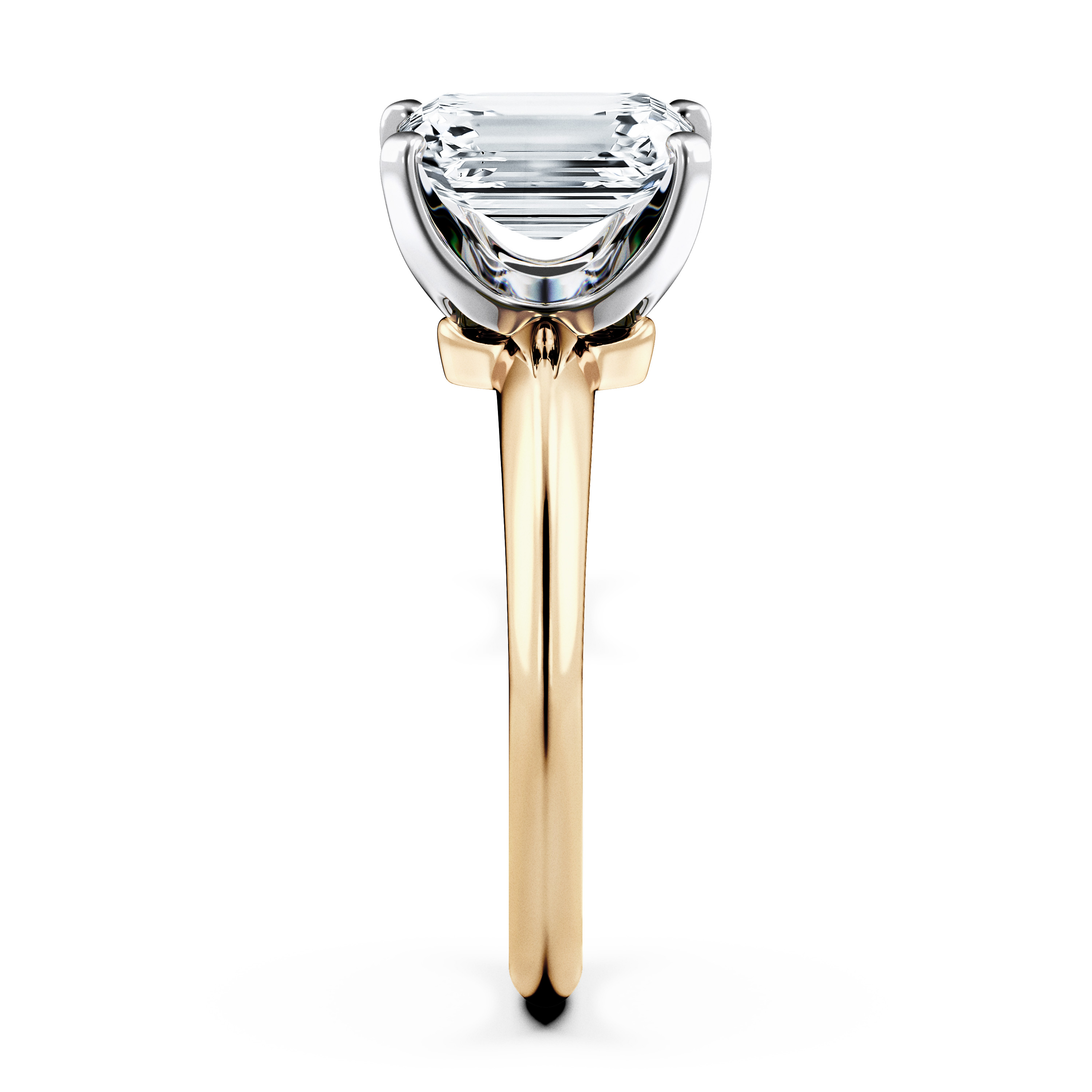 The Moon Ocean Solitaire Diamond Engagement Ring in 18ct Yellow Gold with Radiant Centre Stone Alternate shot 3
