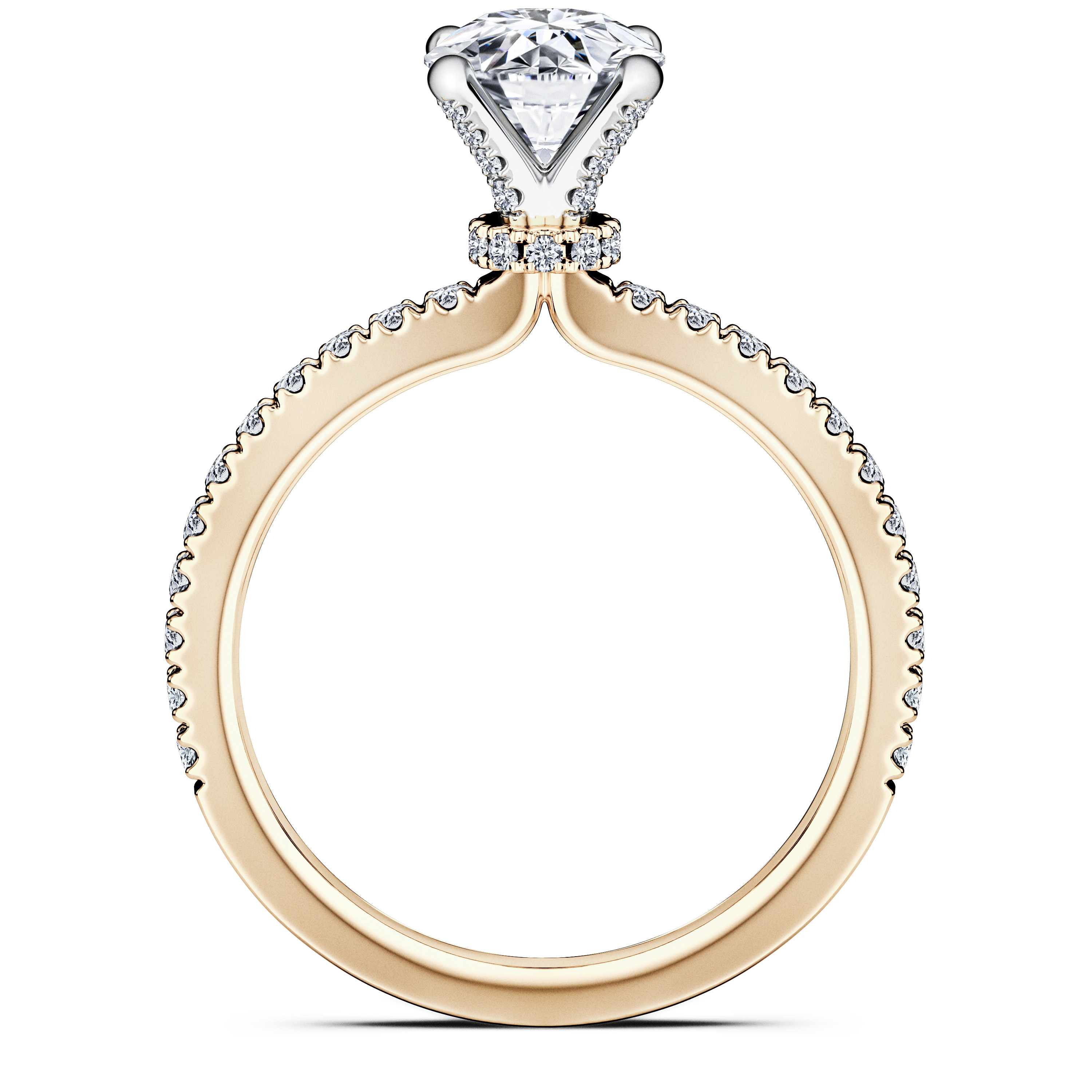 Euphoria Side Stones Diamond Engagement Ring in 18ct Yellow Gold with Round Centre Stone Alternate shot 4