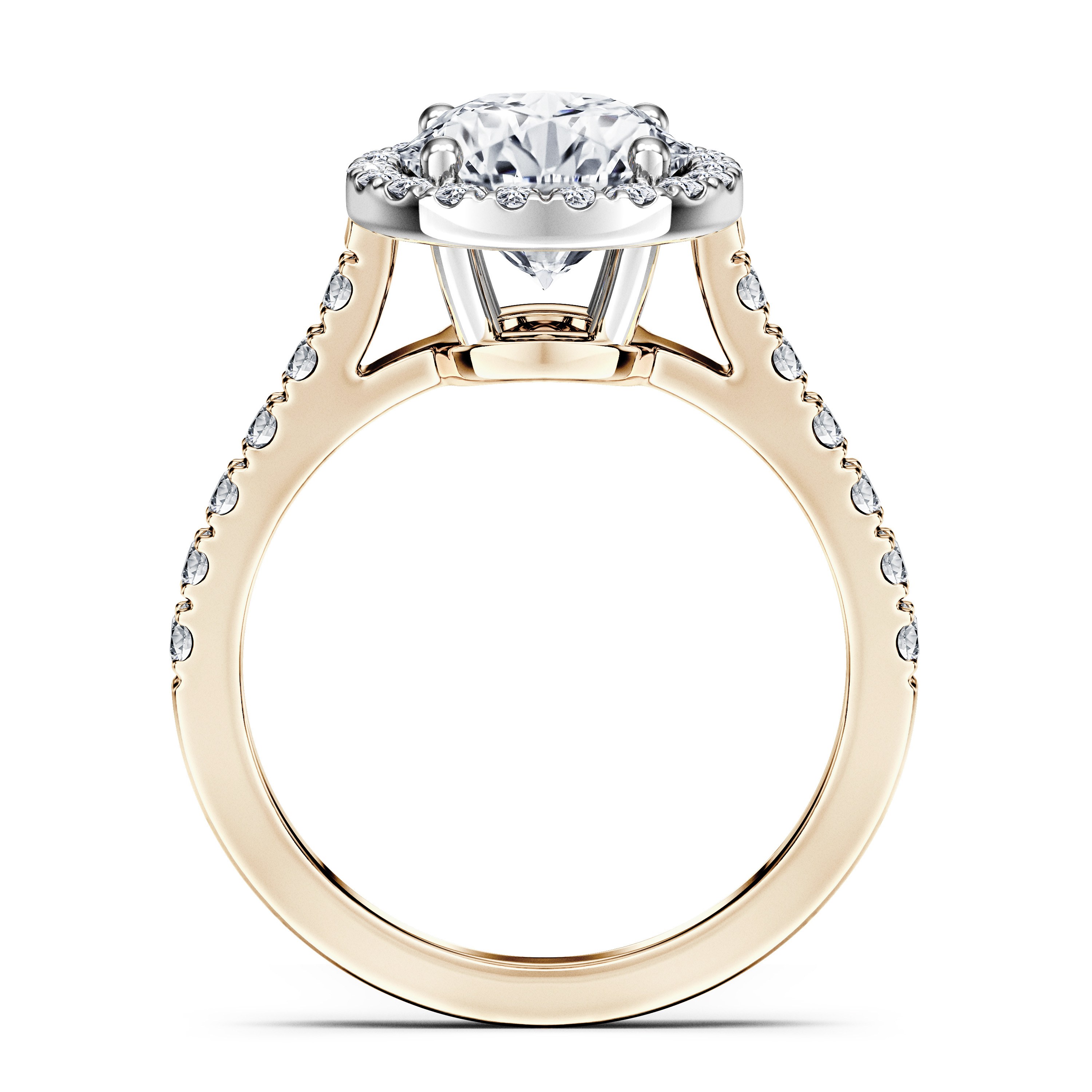 Celestial Halo Diamond Engagement Ring in 18ct Yellow Gold with Round Centre Stone Alternate shot 4