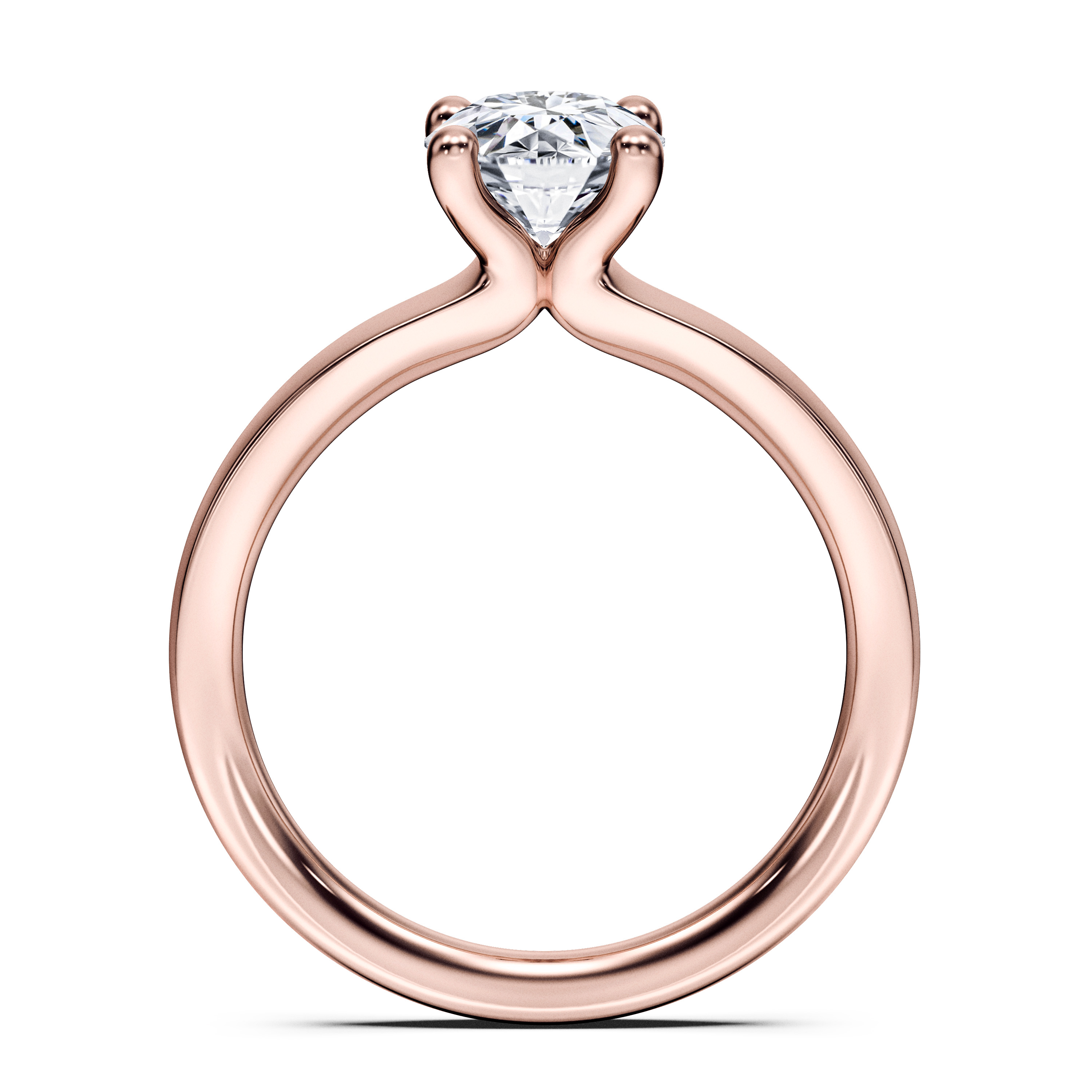 Spark Solitaire Diamond Engagement Ring in 18ct Rose Gold with Round Centre Stone Alternate shot 4