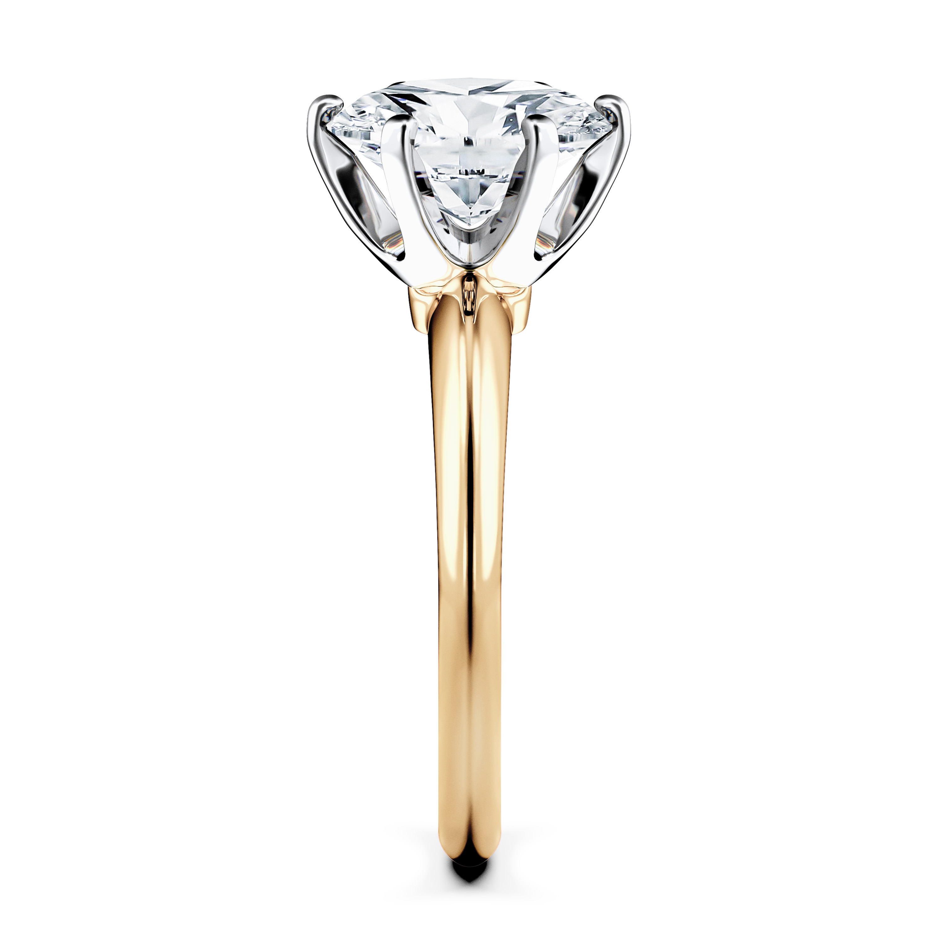 The Moon Ocean Solitaire Diamond Engagement Ring in 18ct Yellow Gold with Oval Centre Stone Alternate shot 3