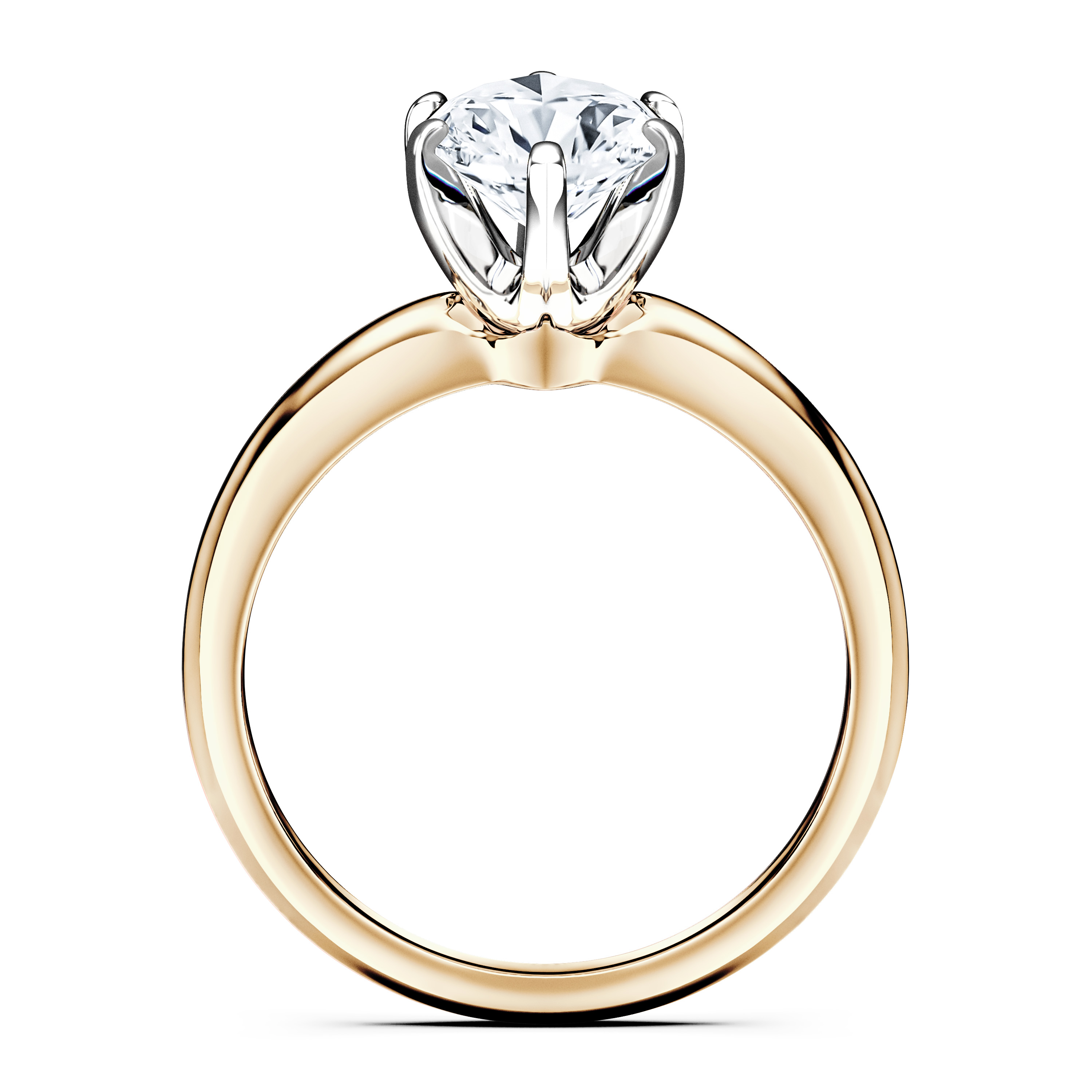 The Moon Ocean Solitaire Diamond Engagement Ring in 18ct Yellow Gold with Marquise Centre Stone Alternate shot 4
