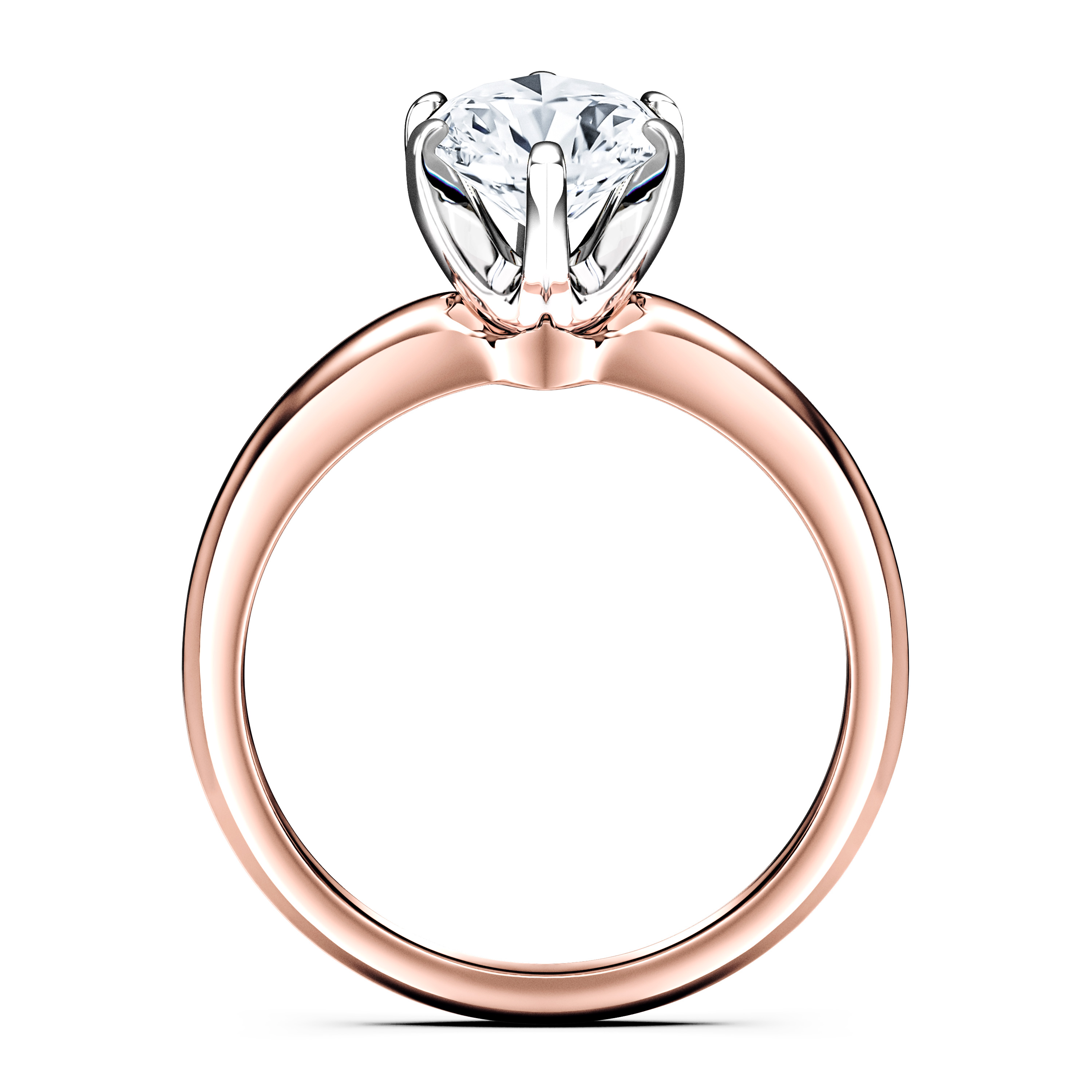 The Moon Ocean Solitaire Diamond Engagement Ring in 18ct Rose Gold with Marquise Centre Stone Alternate shot 4