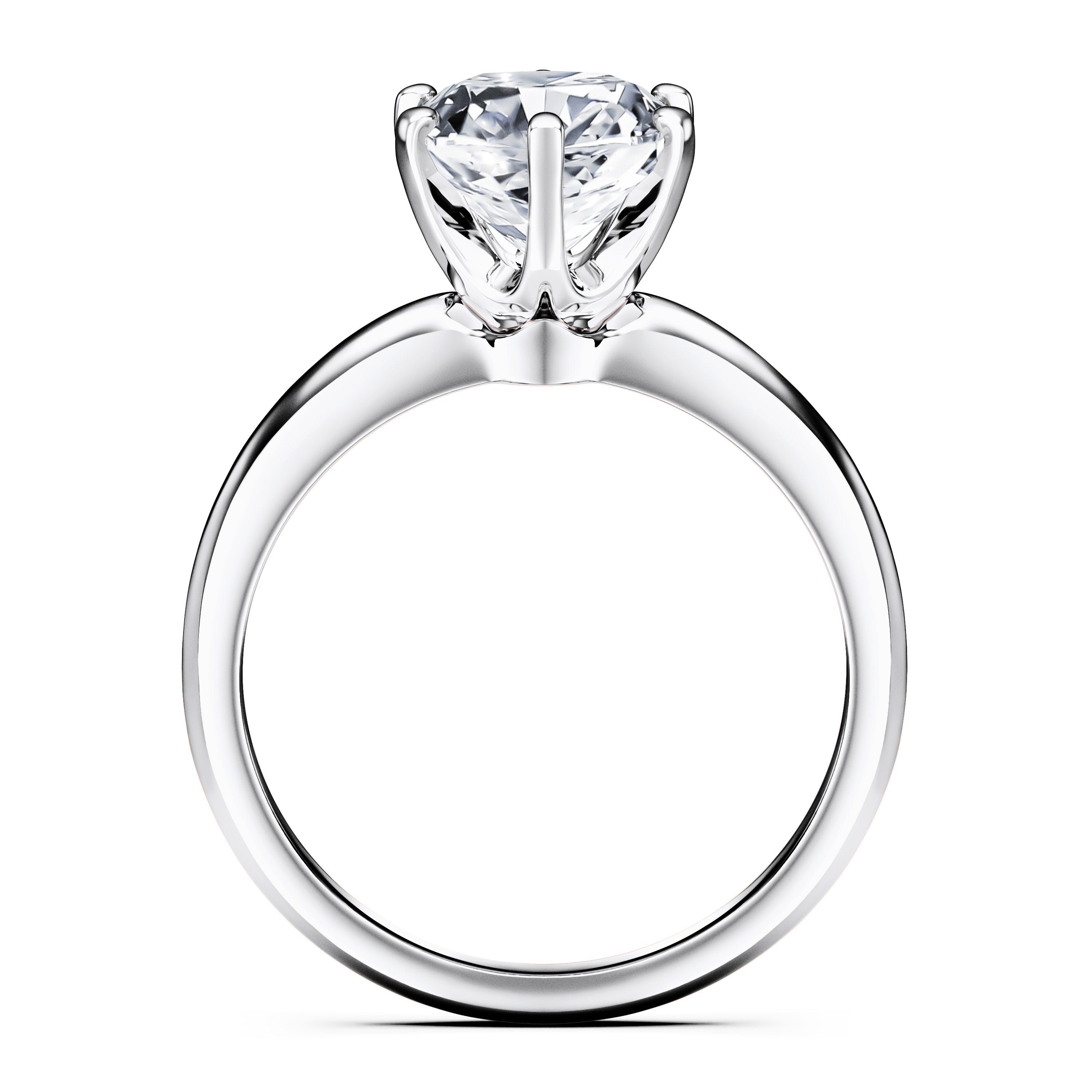 The Moon Ocean Solitaire Diamond Engagement Ring in Platinum with Cushion Centre Stone Alternate shot 4