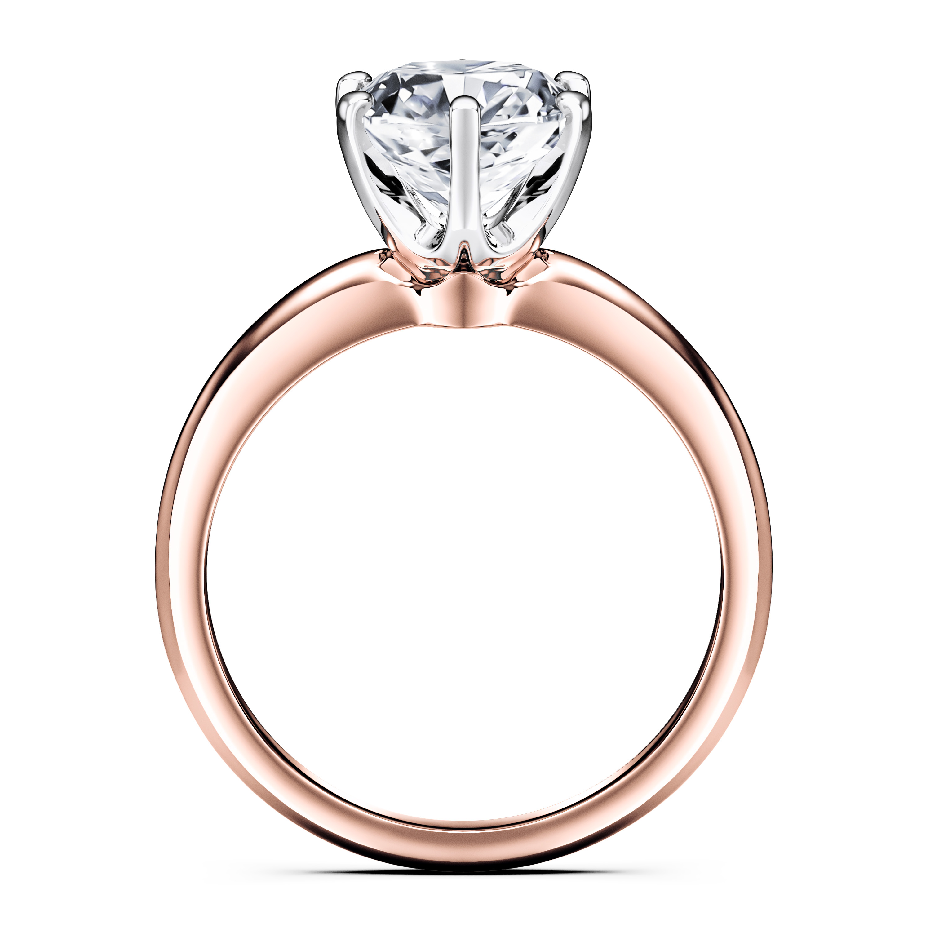 The Moon Ocean Solitaire Diamond Engagement Ring in 18ct Rose Gold with Cushion Centre Stone Alternate shot 4
