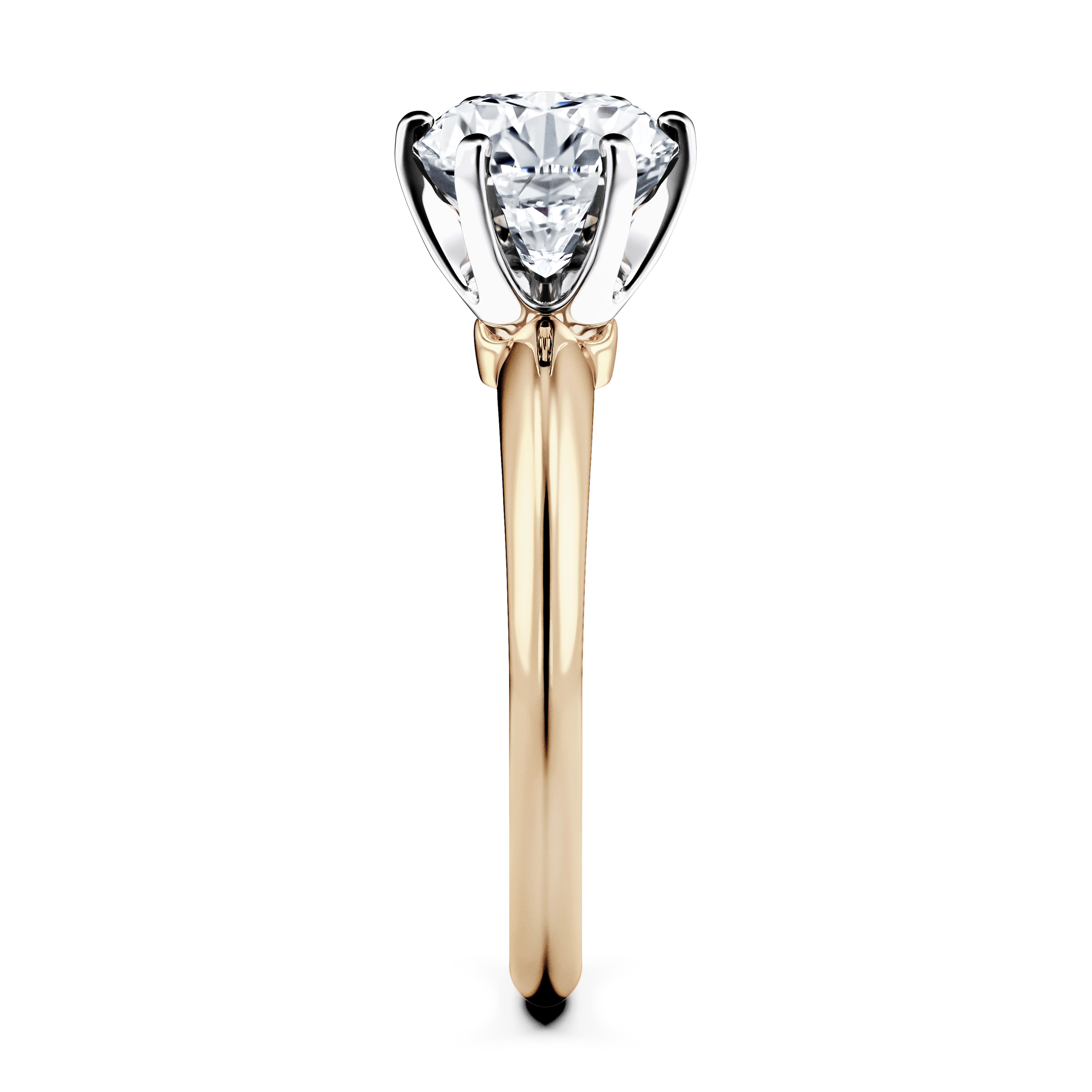 The Moon Ocean Solitaire Diamond Engagement Ring in 18ct Yellow Gold with Cushion Centre Stone Alternate shot 3