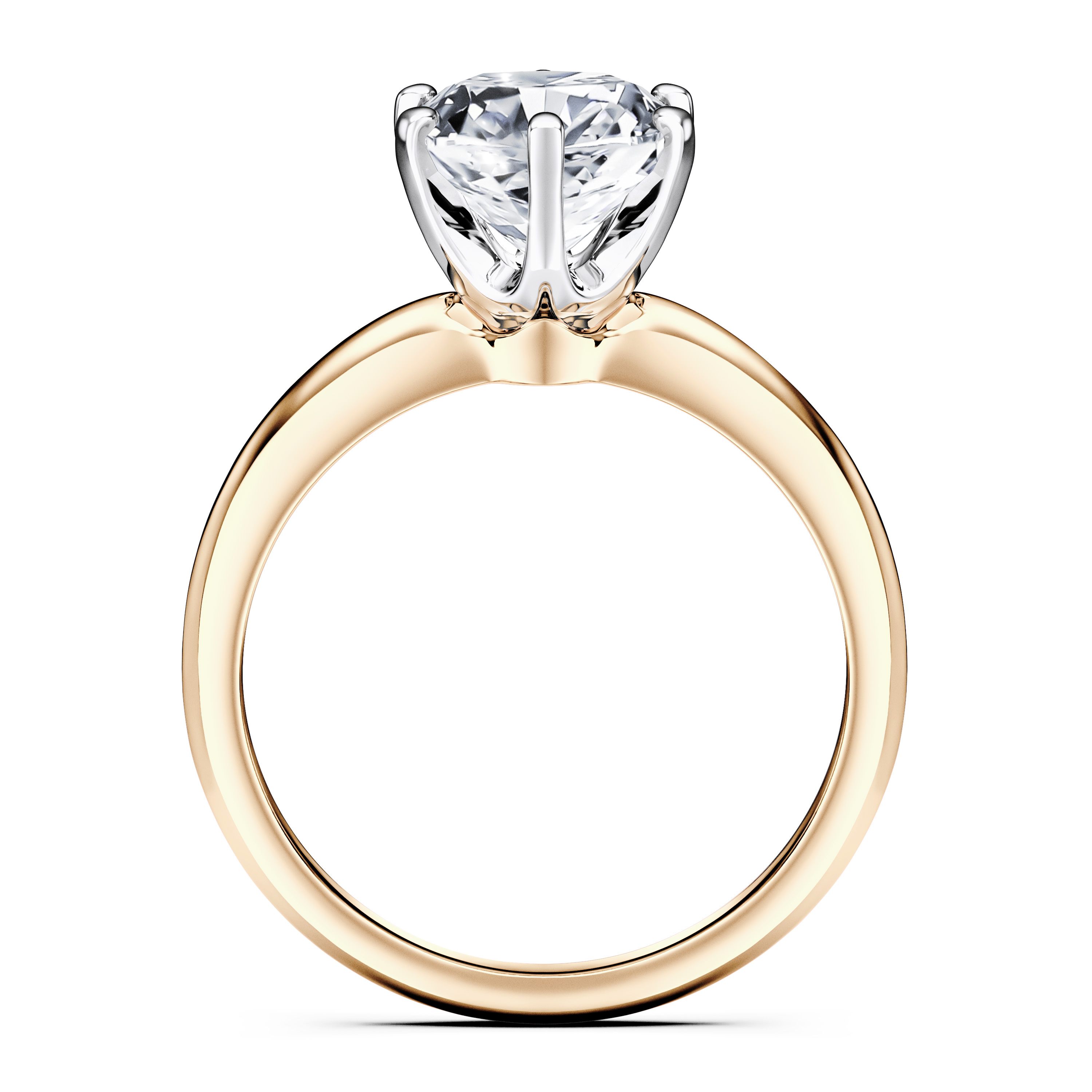 The Moon Ocean Solitaire Diamond Engagement Ring in 18ct Yellow Gold with Cushion Centre Stone Alternate shot 4