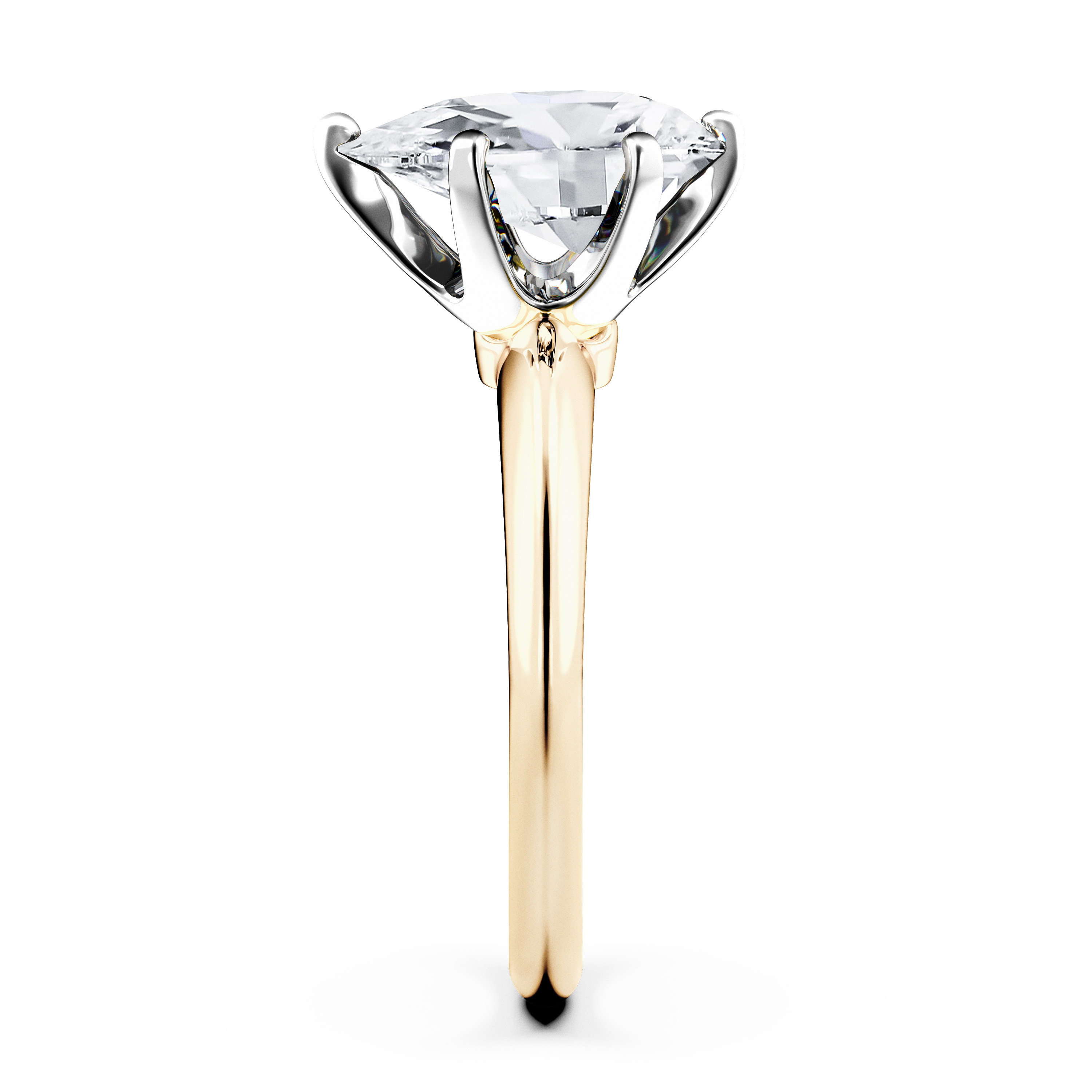 The Moon Ocean Solitaire Diamond Engagement Ring in 18ct Yellow Gold with Pear Centre Stone Alternate shot 3