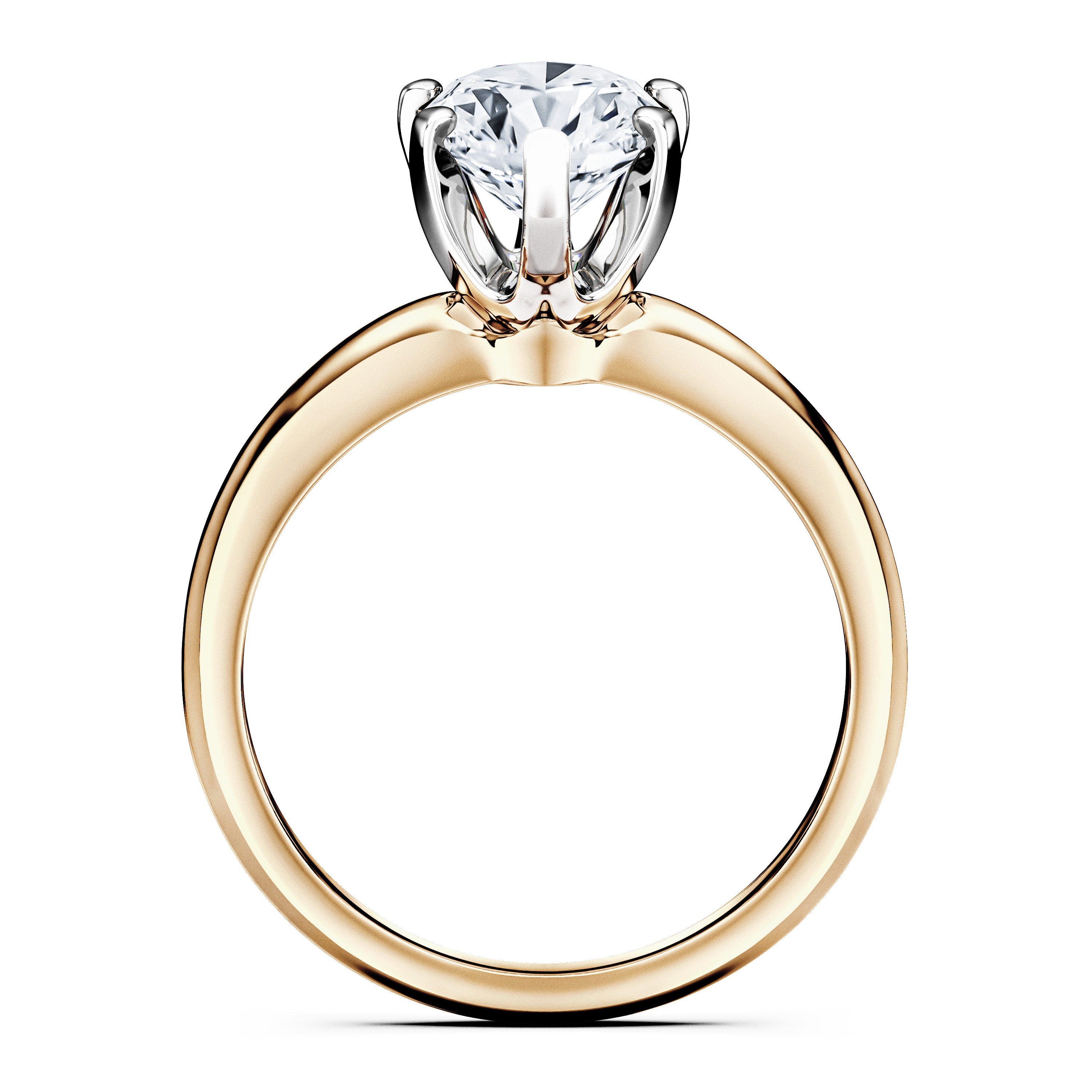 The Moon Ocean Solitaire Diamond Engagement Ring in 18ct Yellow Gold with Pear Centre Stone Alternate shot 4
