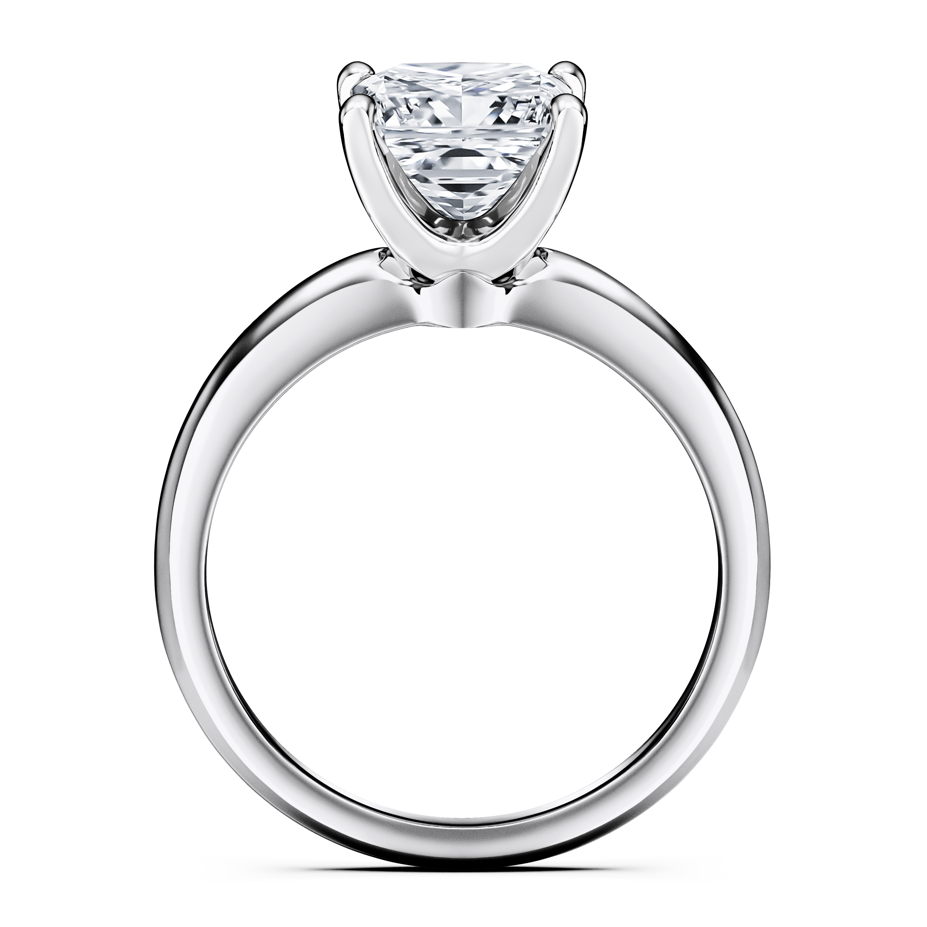 The Moon Ocean Solitaire Diamond Engagement Ring in 18ct White Gold with Princess Centre Stone Alternate shot 4