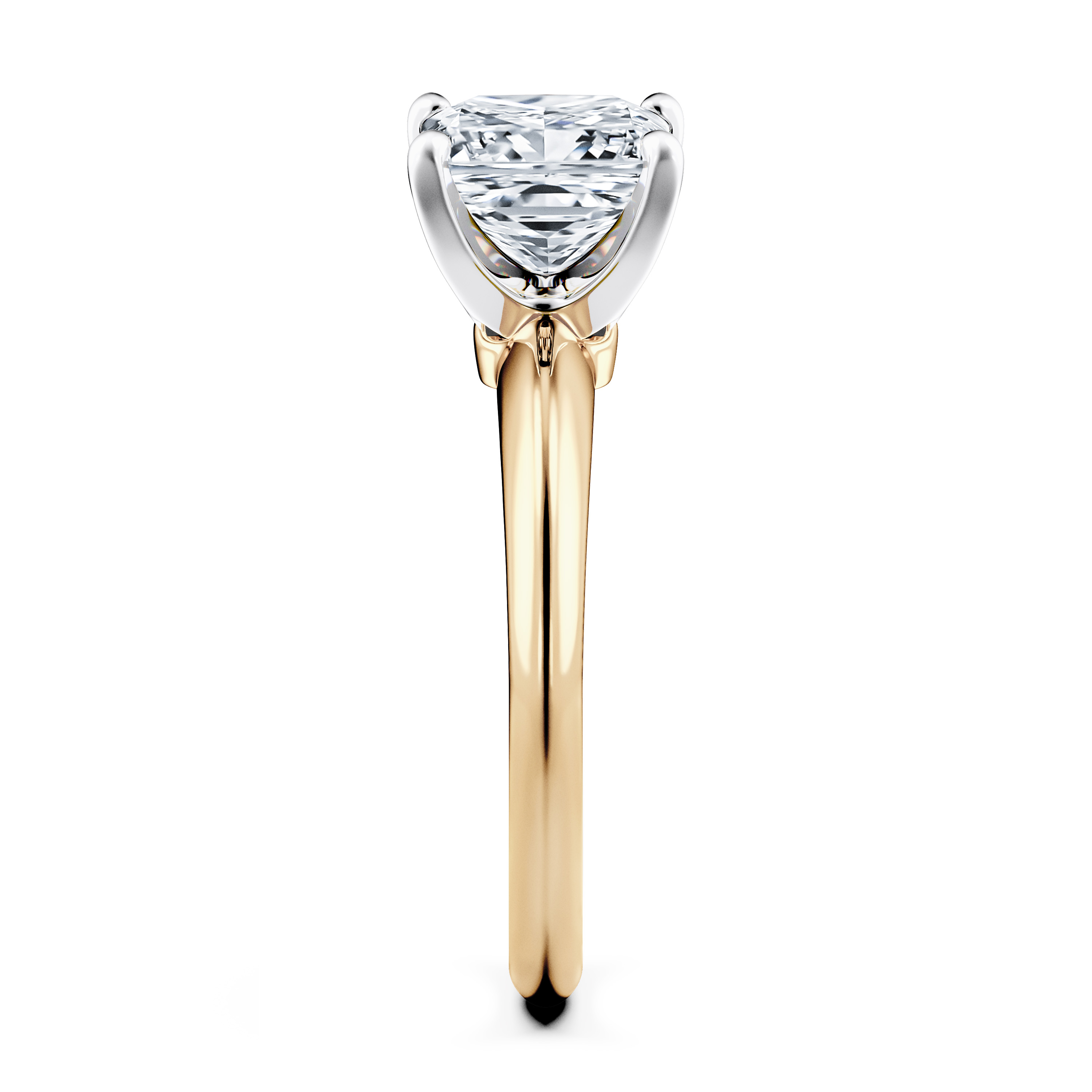 The Moon Ocean Solitaire Diamond Engagement Ring in 18ct Yellow Gold with Princess Centre Stone Alternate shot 3