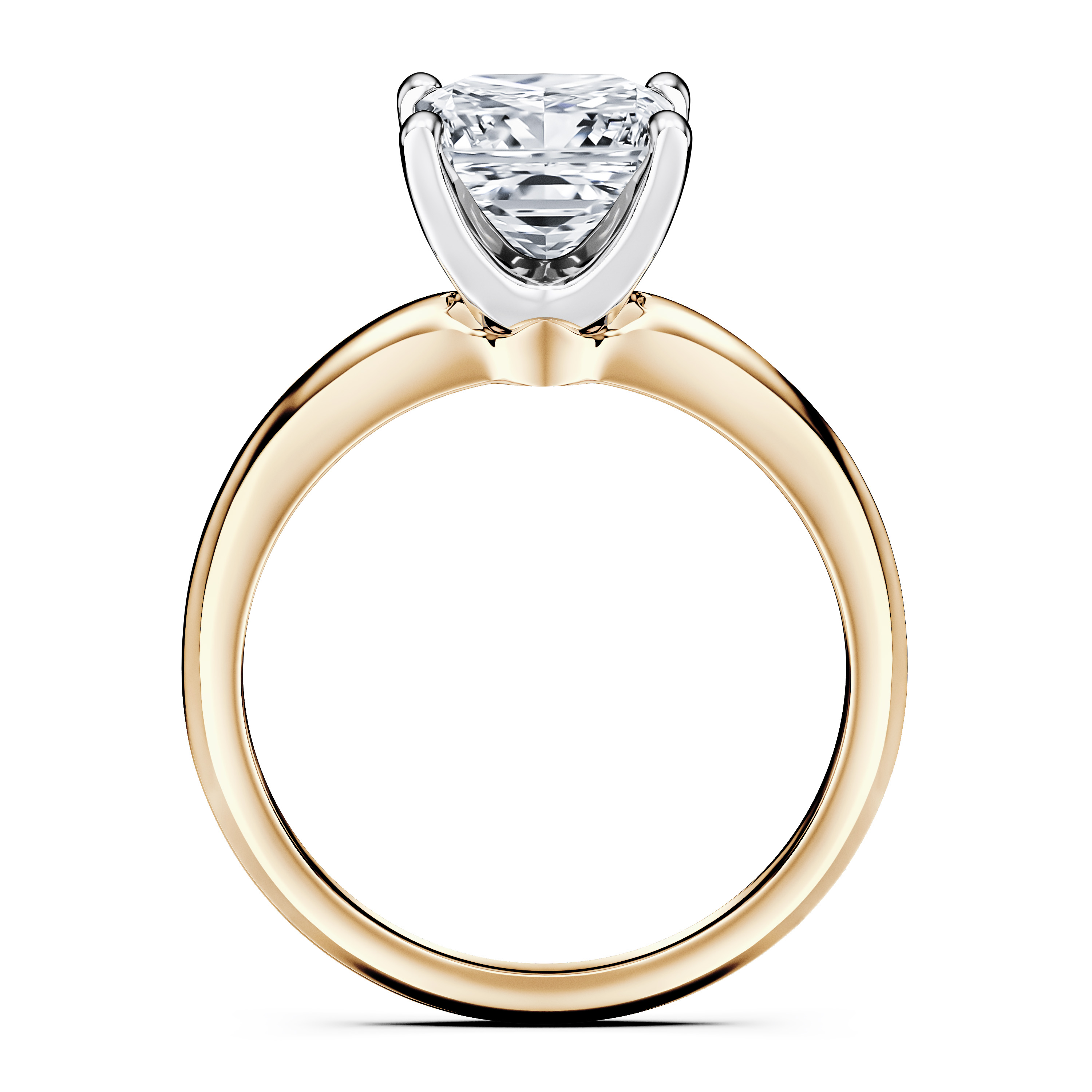 The Moon Ocean Solitaire Diamond Engagement Ring in 18ct Yellow Gold with Princess Centre Stone Alternate shot 4