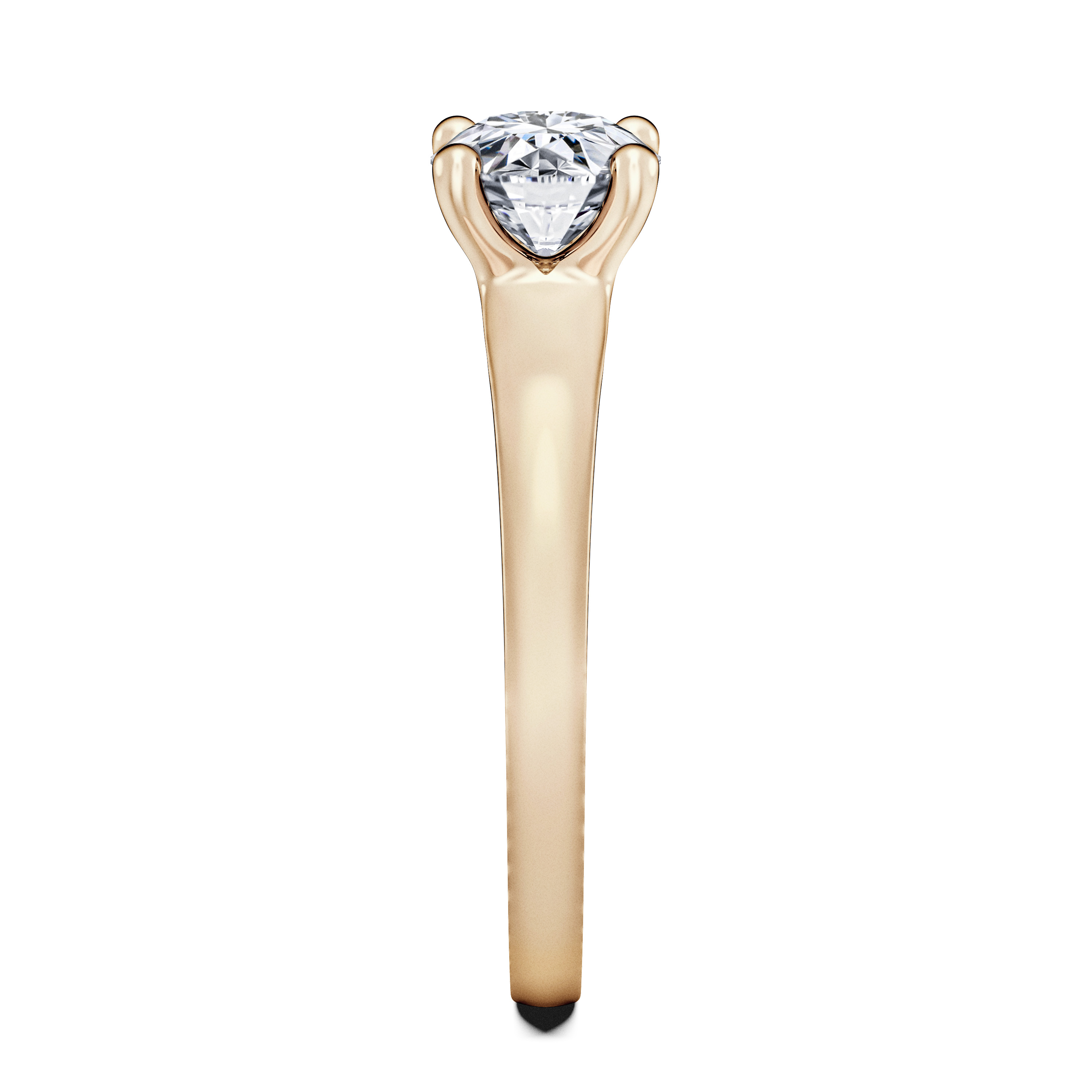 Spark Solitaire Diamond Engagement Ring in 18ct Yellow Gold with Round Centre Stone Alternate shot 3