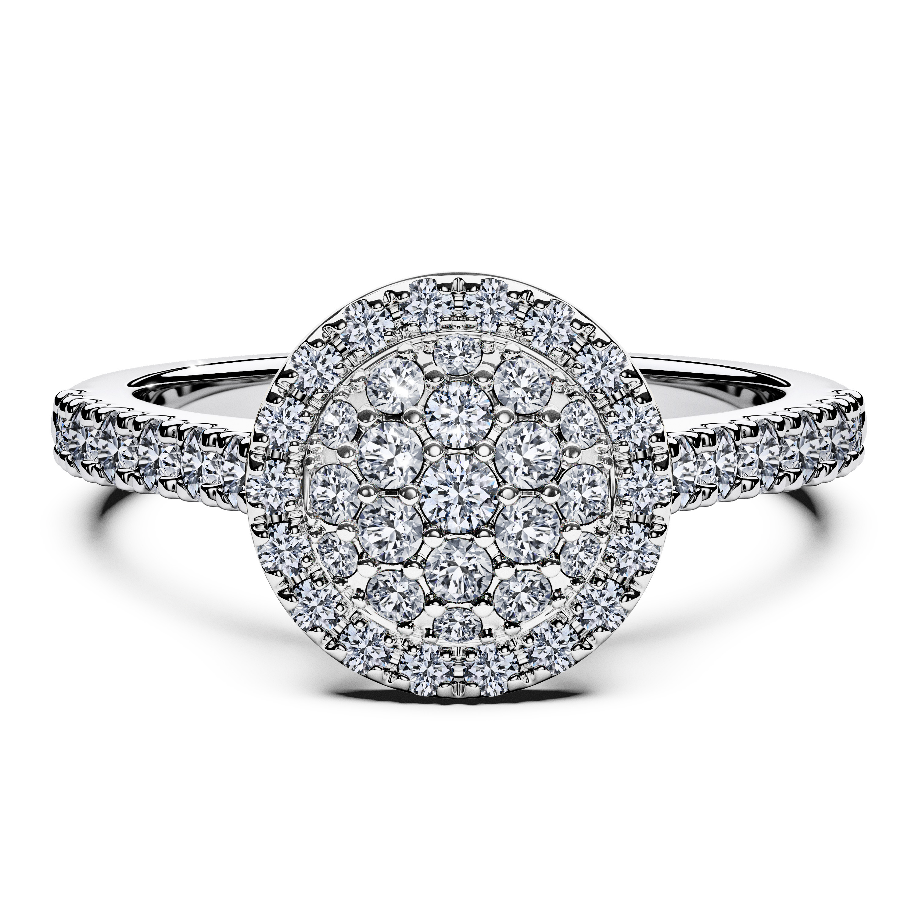Halo, 18ct White Gold Celestial Cluster Ring