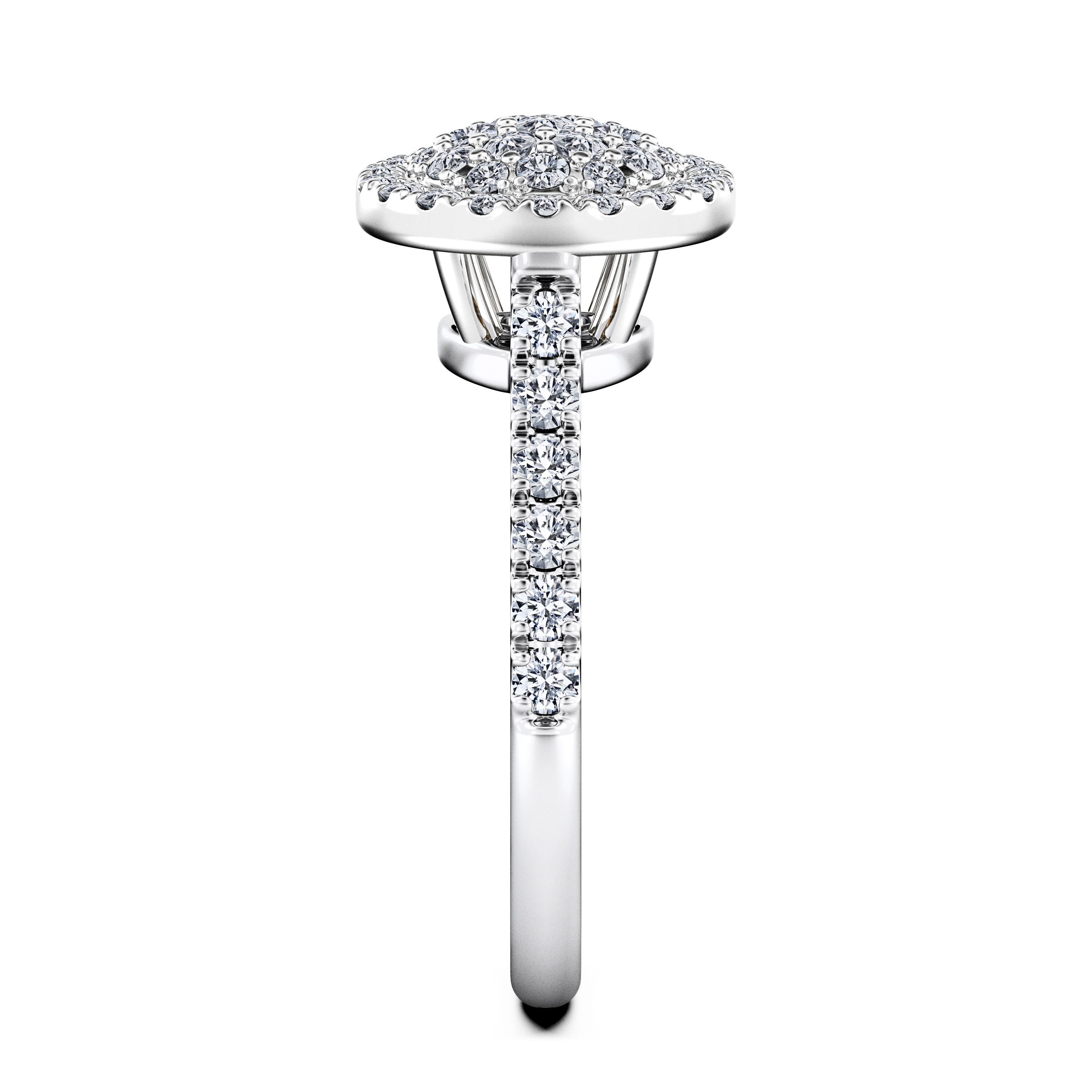 Celestial Halo Eternity Rings in 18ct White Gold Alternate shot 3