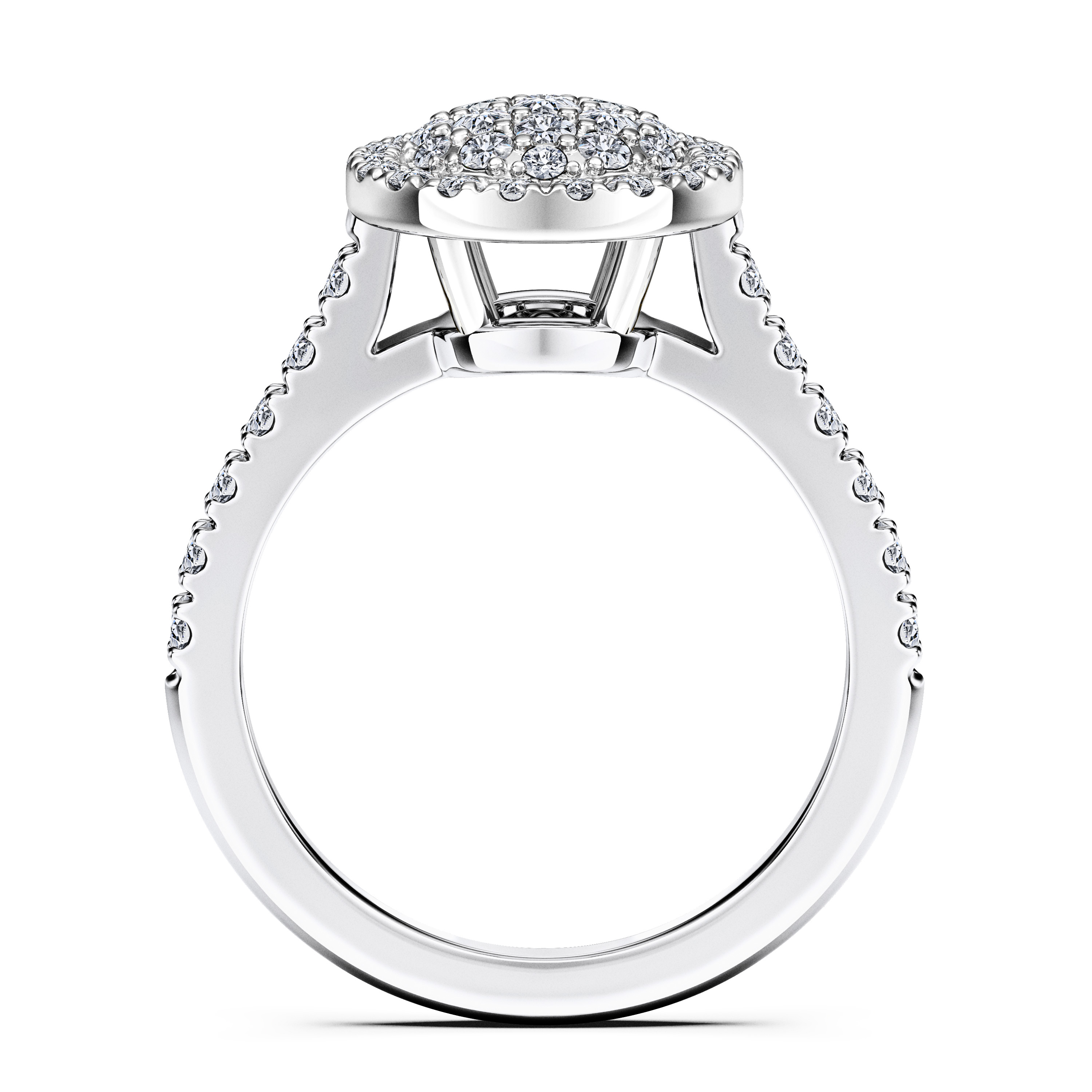 Celestial Halo Eternity Rings in 18ct White Gold Alternate shot 4