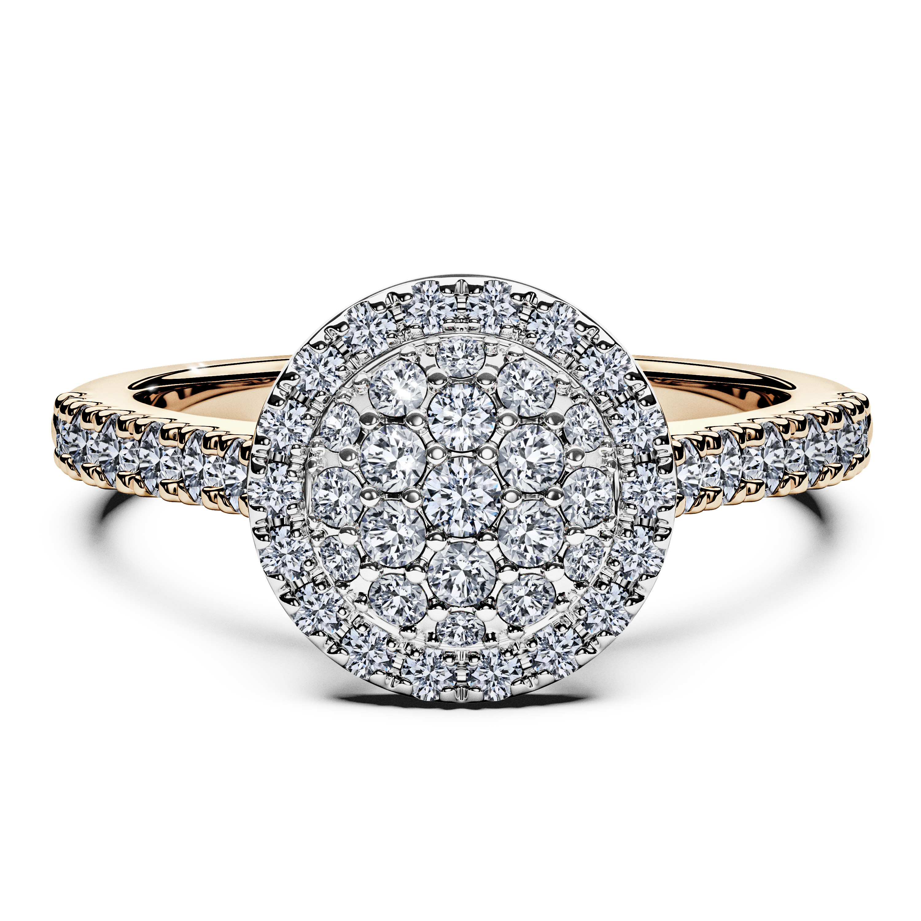 Halo, 18ct Yellow Gold Celestial Cluster Ring