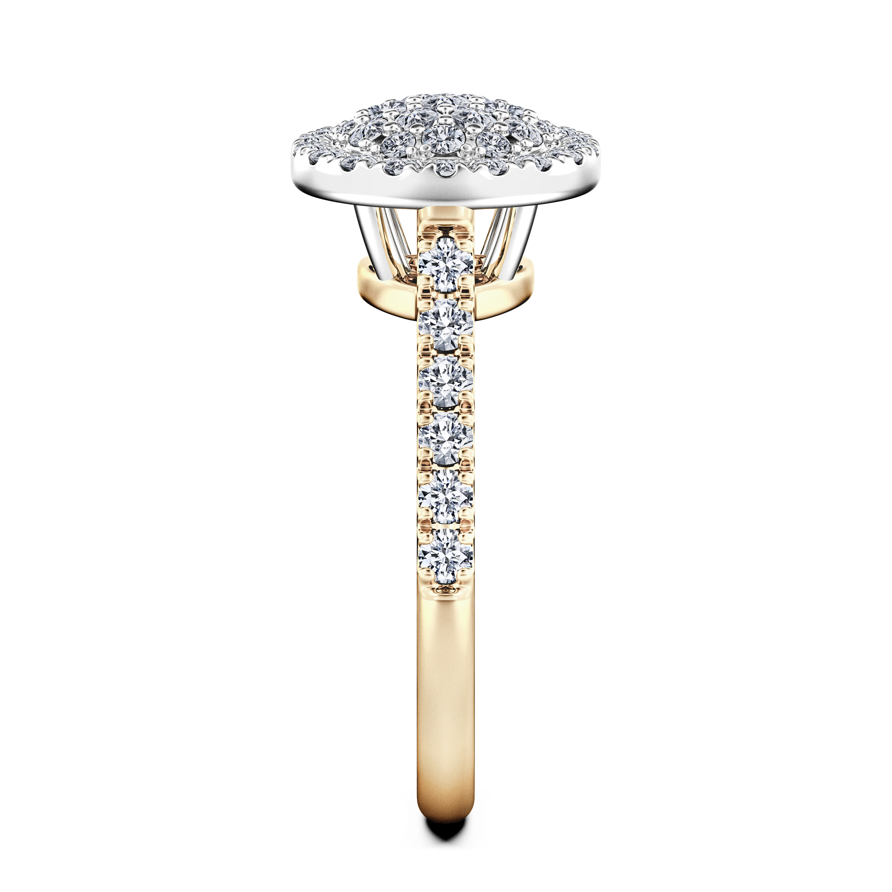 Celestial Halo Eternity Rings in 18ct Yellow Gold Alternate shot 3