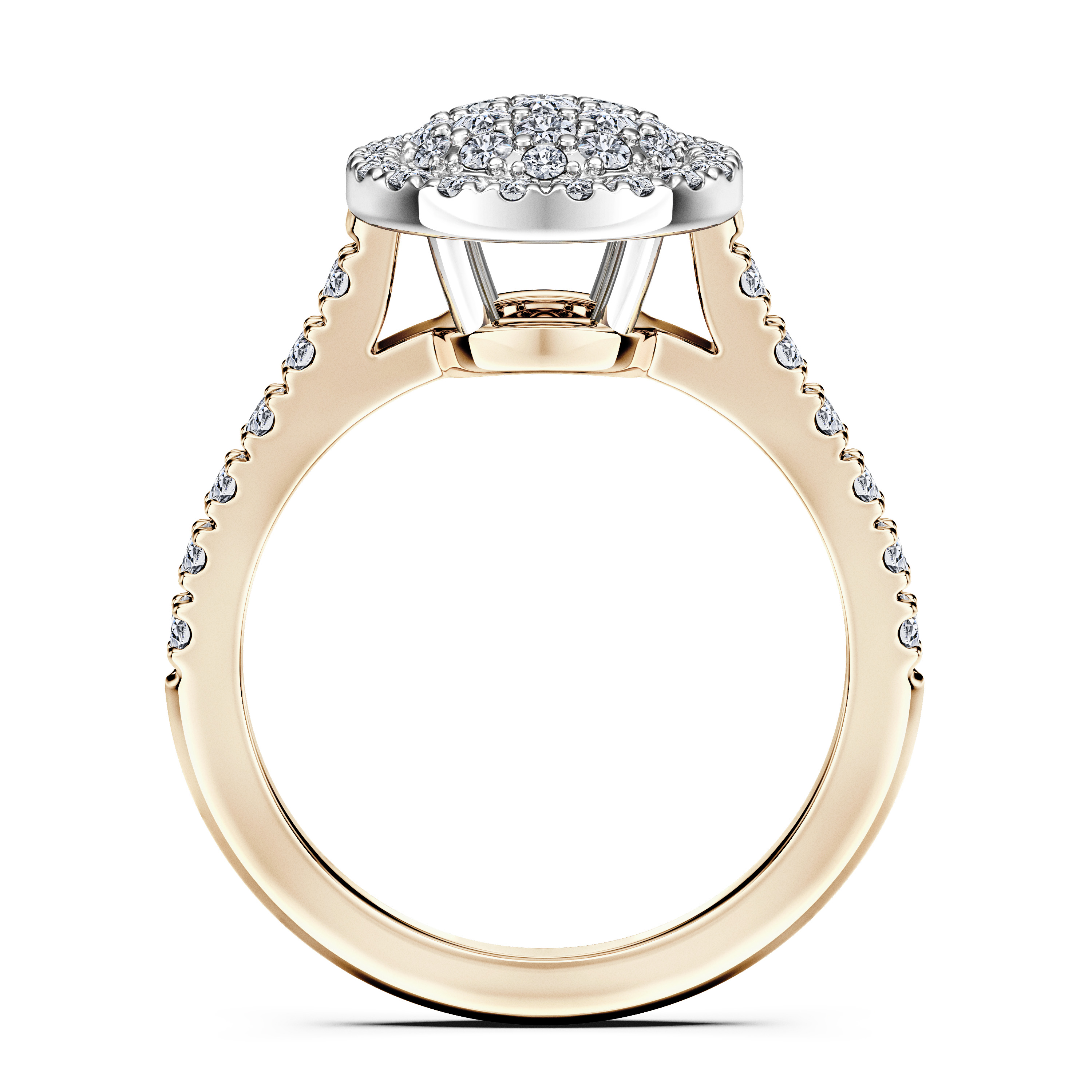 Celestial Halo Eternity Rings in 18ct Yellow Gold Alternate shot 4