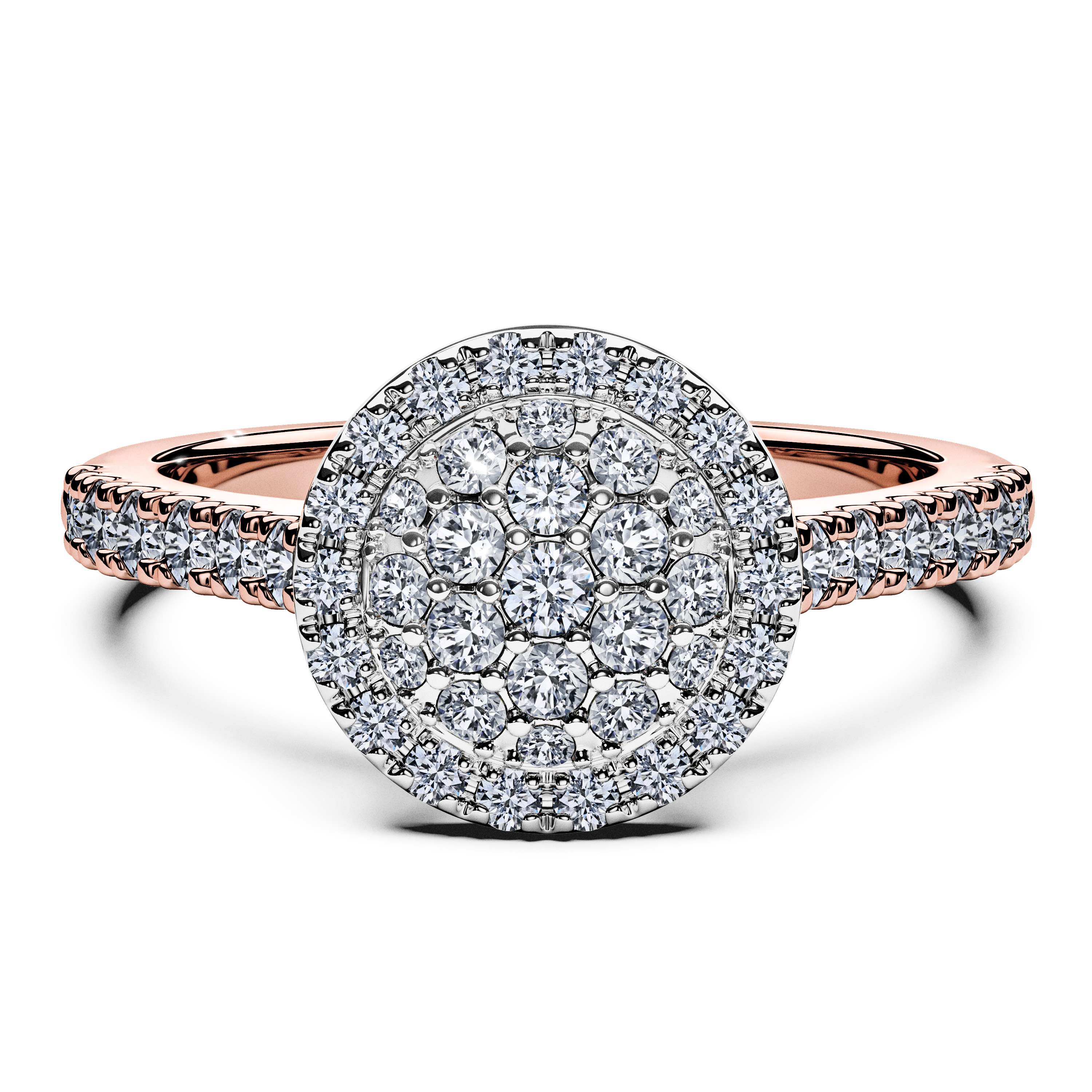 Halo, 18ct Rose Gold Celestial Cluster Ring