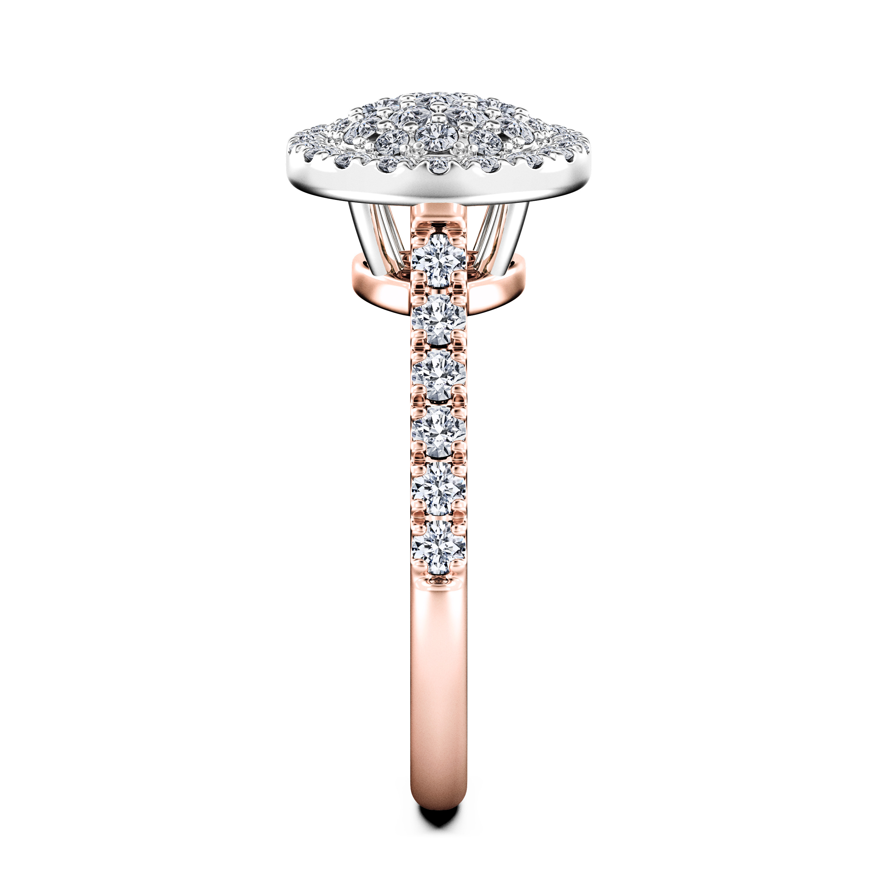 Celestial Halo Eternity Rings in 18ct Rose Gold Alternate shot 3