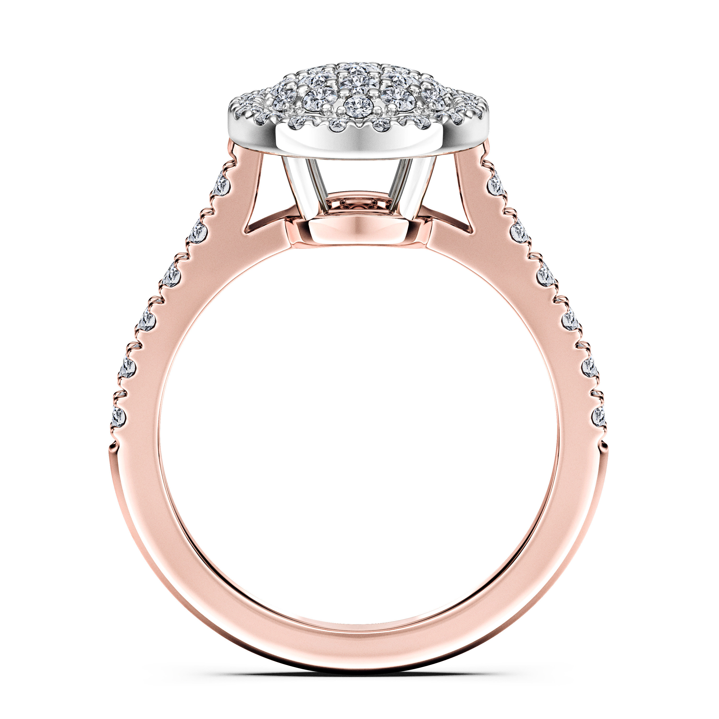 Celestial Halo Eternity Rings in 18ct Rose Gold Alternate shot 4