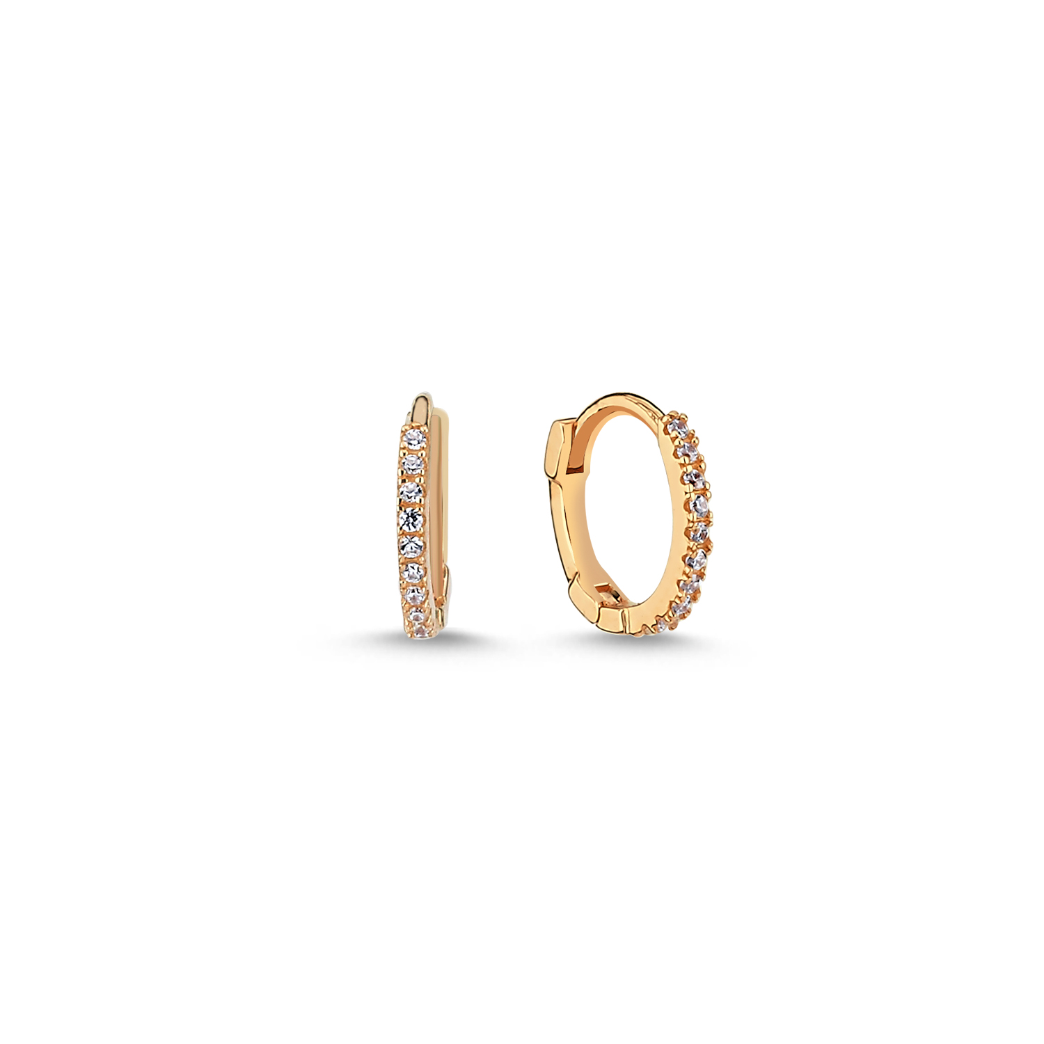 Hoop, 14ct Rose Gold Thin Classic Medium Hoop Earrings by Ilana Album 14ct Gold