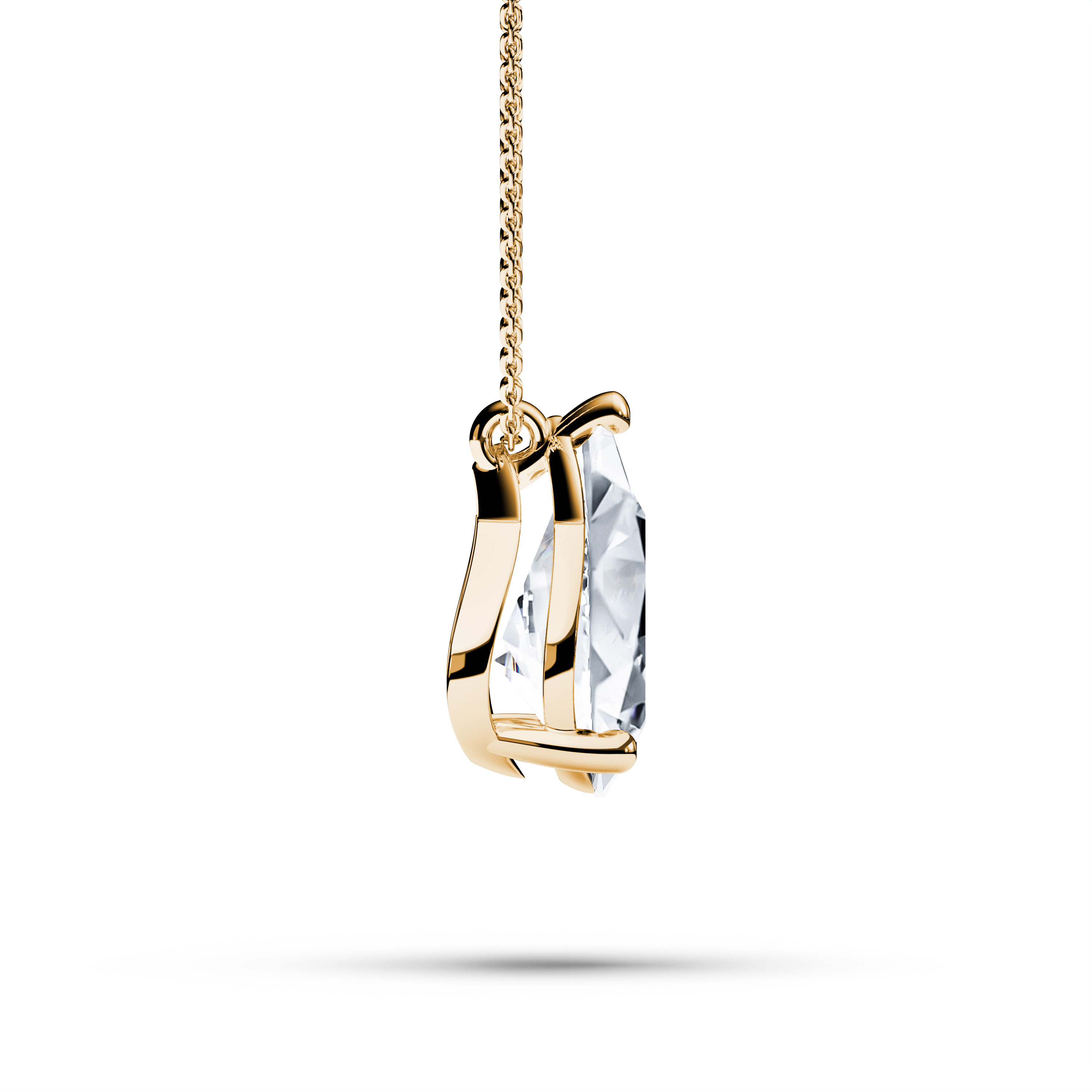 The Moon Ocean Stud Pendant in 18ct Yellow Gold with Pear Centre Stone Alternate shot 2