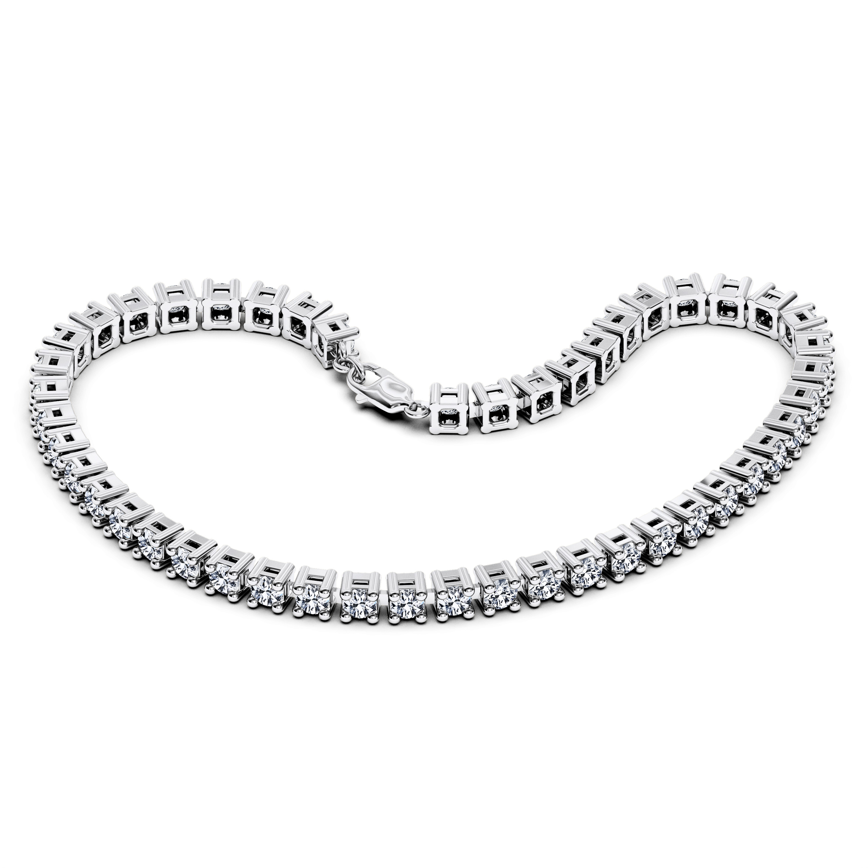 The Moon Ocean Tennis Bracelets in 18ct White Gold with Round Centre Stone Alternate shot 4